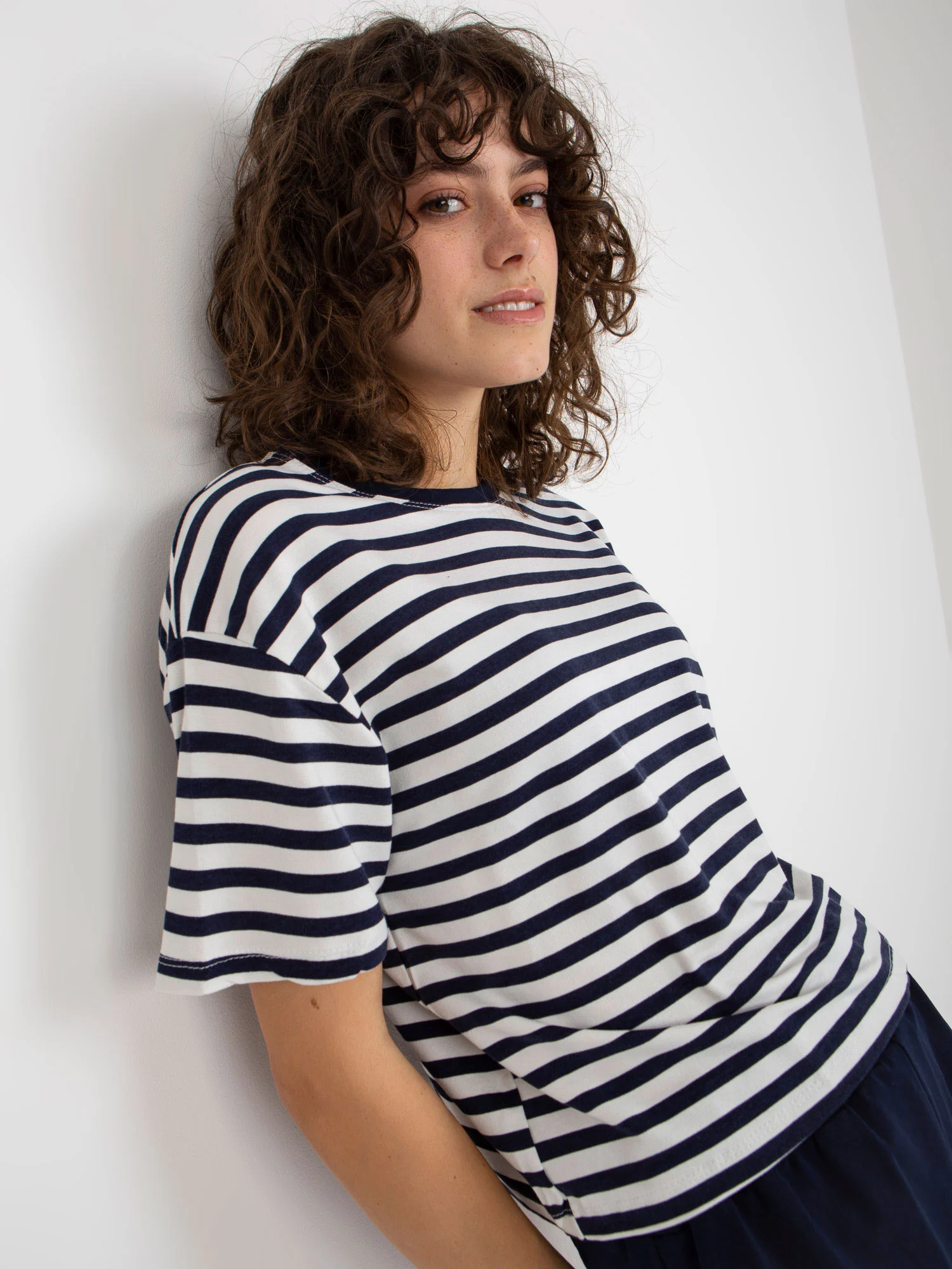 Compleu Dama Mini, Dungi, ex moda, Bleumarin Casual - imagine 4