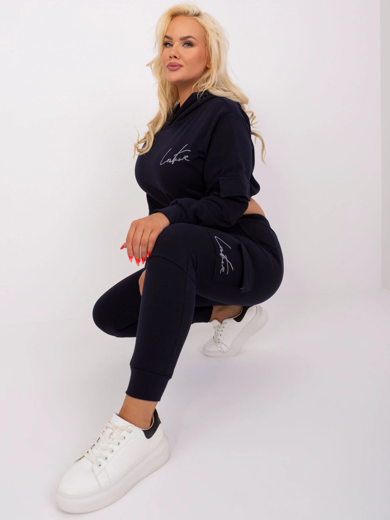 Compleu Dama Maneca lunga, Sport, Lily Rose, Bleumarin Casual - Image 2