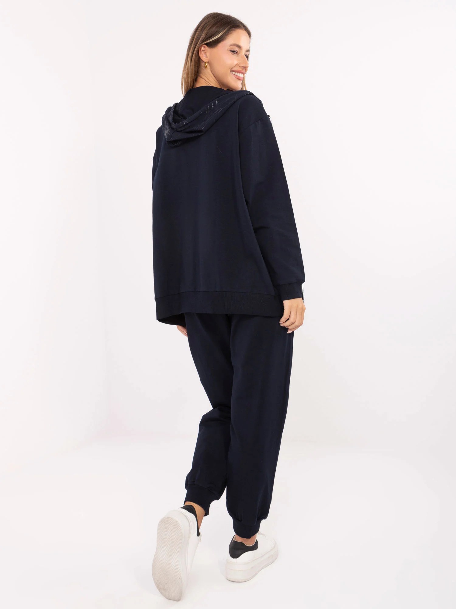 Compleu Dama Maneca lunga, Mansete elastice, RELEVANCE, Bleumarin Casual - imagine 4