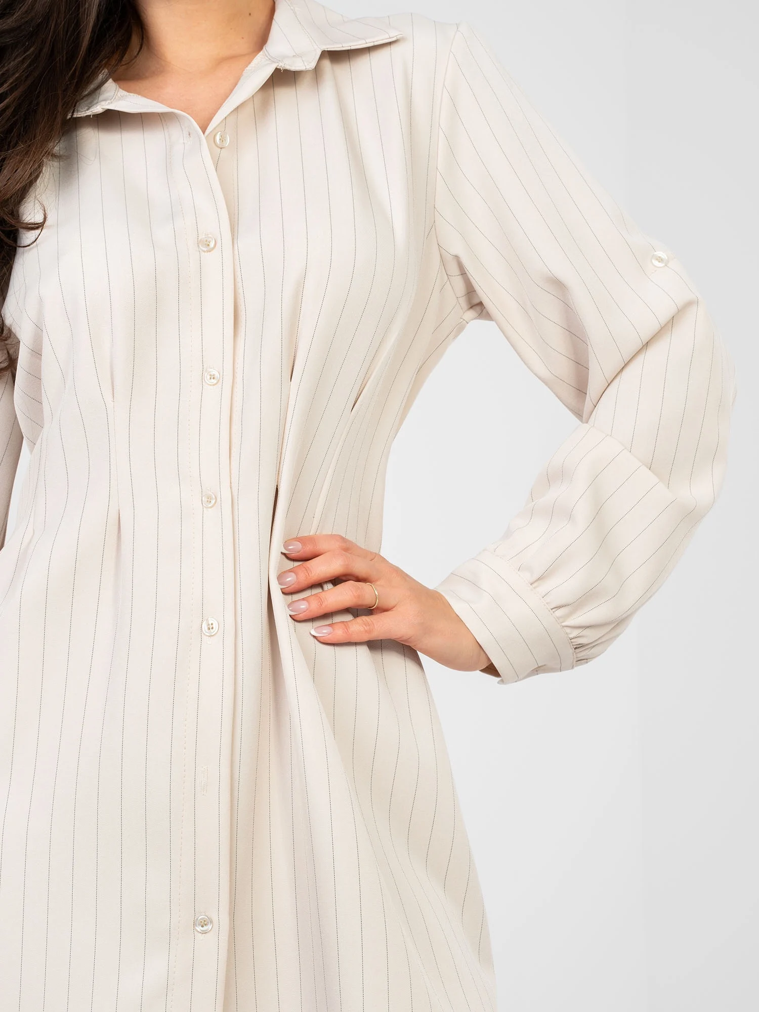 Rochie Dama Maxi, Dungi, RUE PARIS, Bej de Petrecere - Image 3