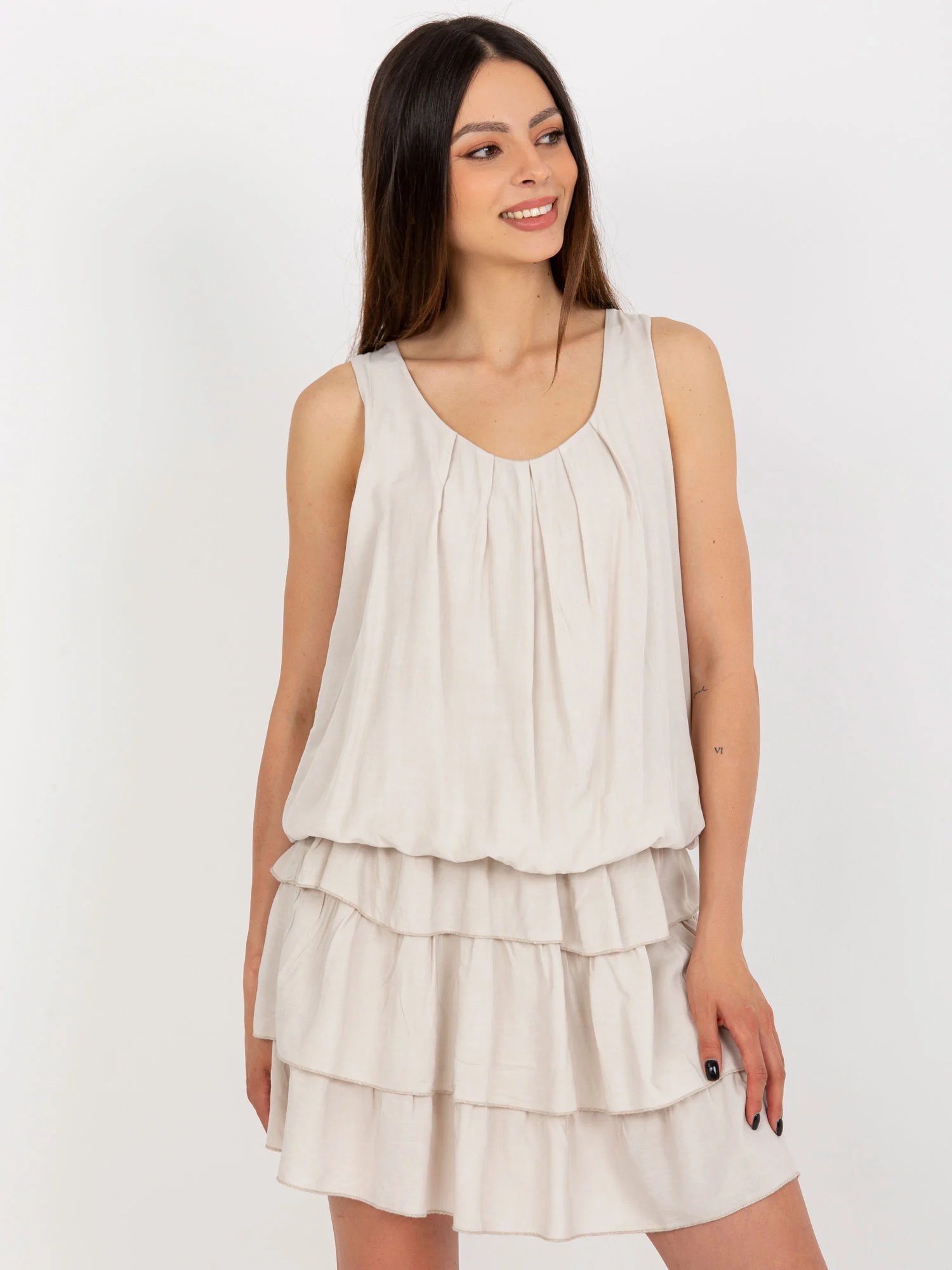 Rochie Dama Mini, Lejera, Och Bella, Bej de Vara - imagine 7