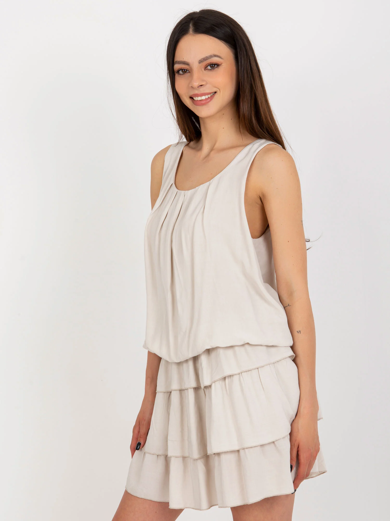 Rochie Dama Mini, Lejera, Och Bella, Bej de Vara - imagine 5