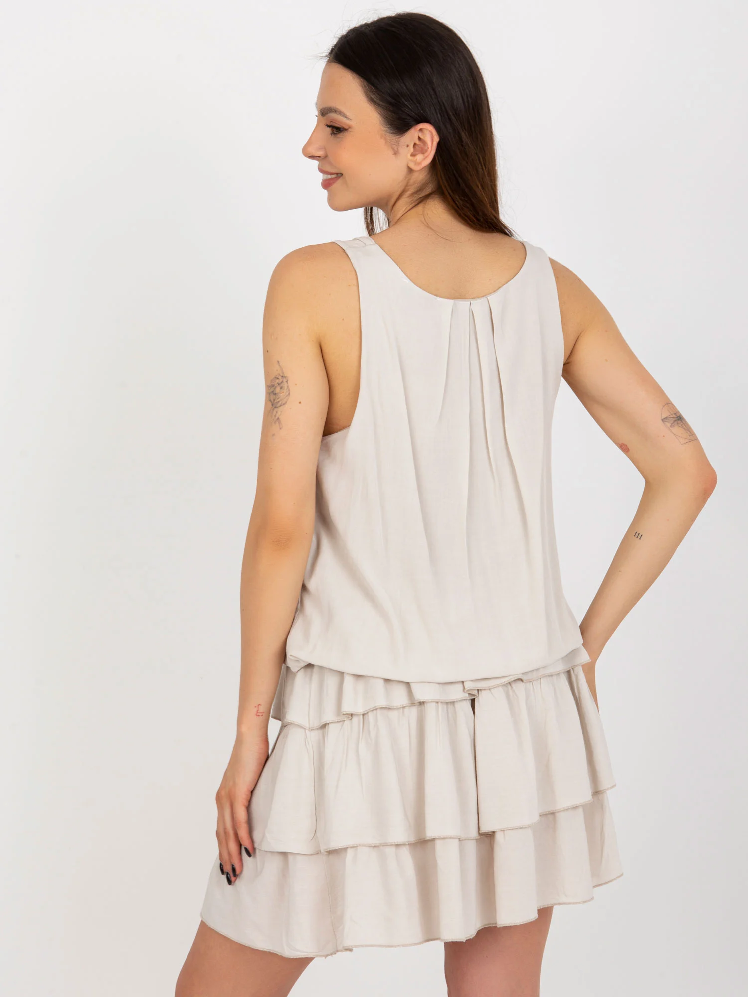 Rochie Dama Mini, Lejera, Och Bella, Bej de Vara - imagine 3