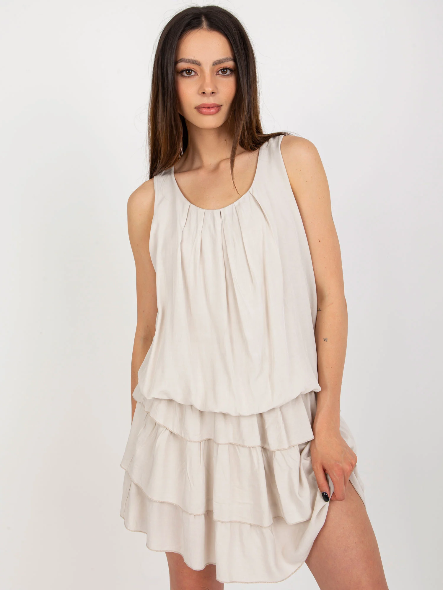 Rochie Dama Mini, Lejera, Och Bella, Bej de Vara - imagine 2