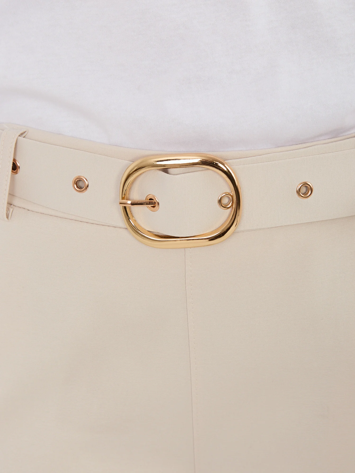 Pantaloni Dama Lunga, Croiala dreapta, RUE PARIS, Bej - imagine 2