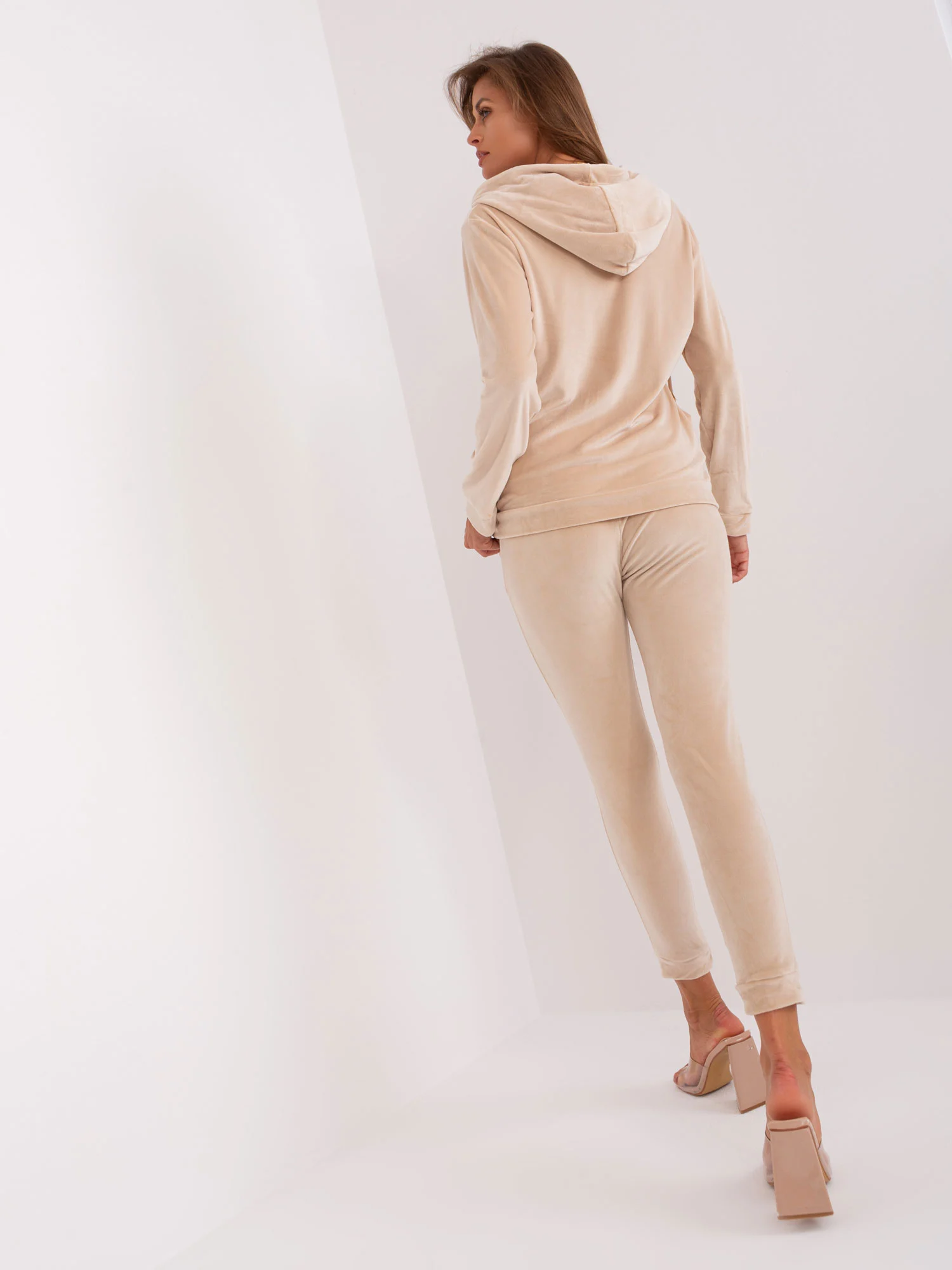 Compleu Dama Maneca lunga, Mansete elastice, RELEVANCE, Bej Casual - imagine 4