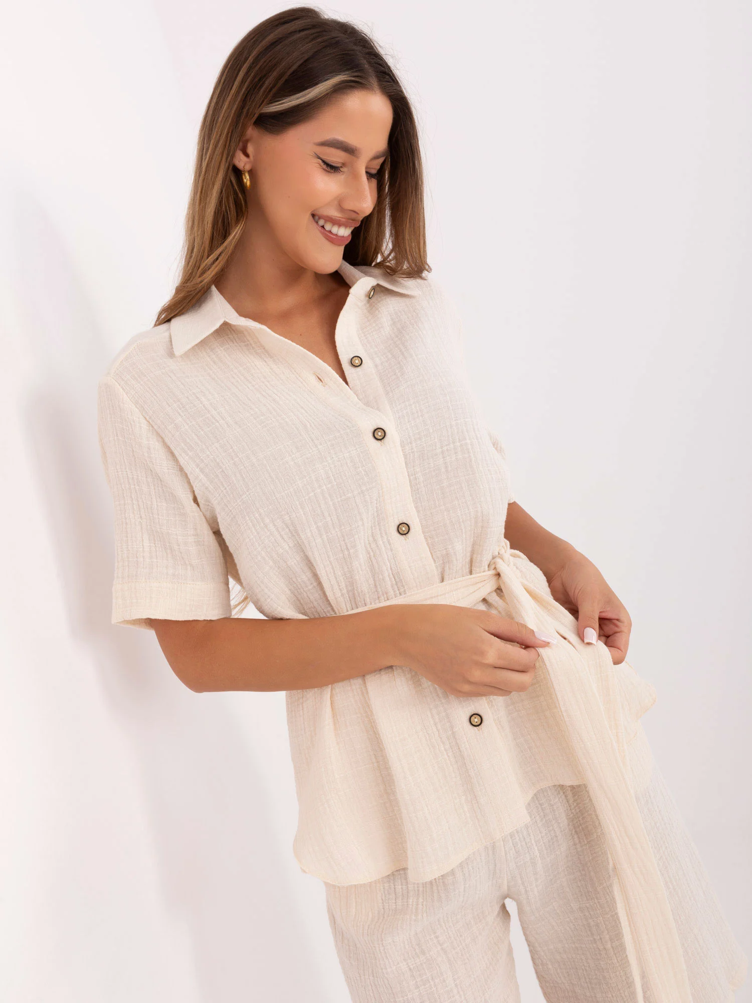 Compleu Dama Mini, Dreapta, LAKERTA, Bej Casual - imagine 3
