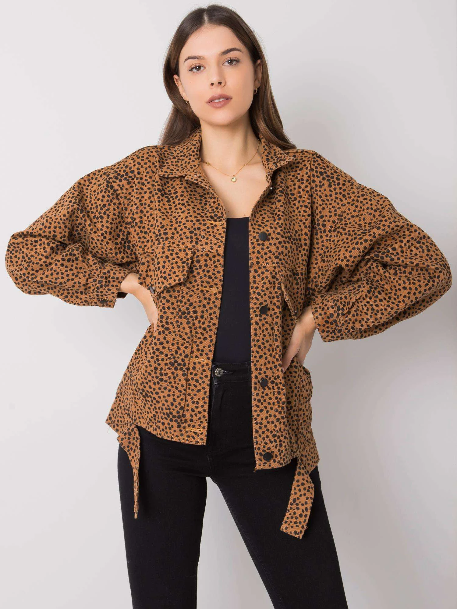 Jacheta Dama Maneca lunga, Animal print, Mochy, Maro de Vara - imagine 3
