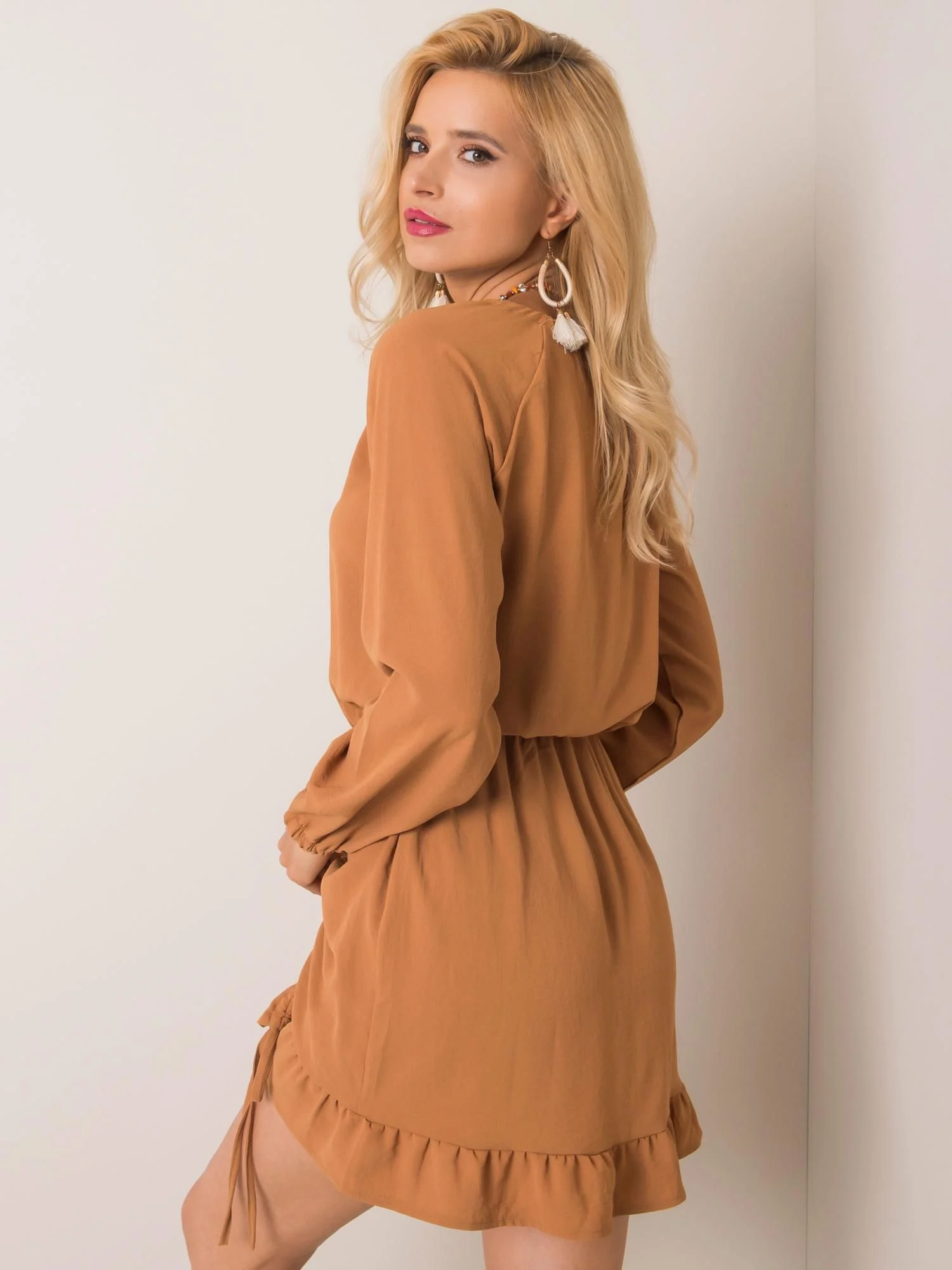 Rochie Dama Mini, Decolteu rotund, RUE PARIS, Maro Eleganta Office - imagine 3