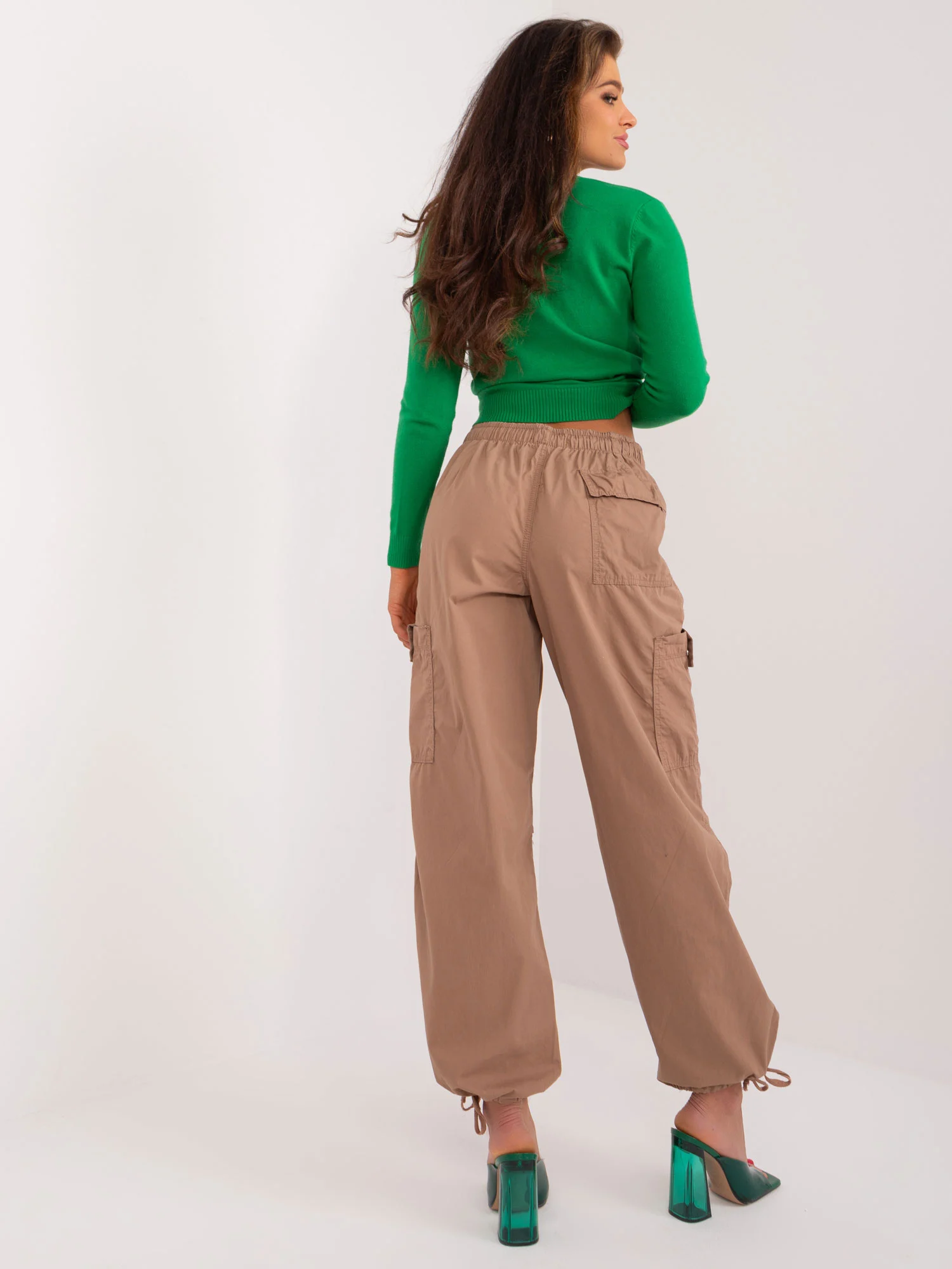 Pantaloni Dama Dreapta, Guler inalt, Sublevel, Maro Casual - Image 4