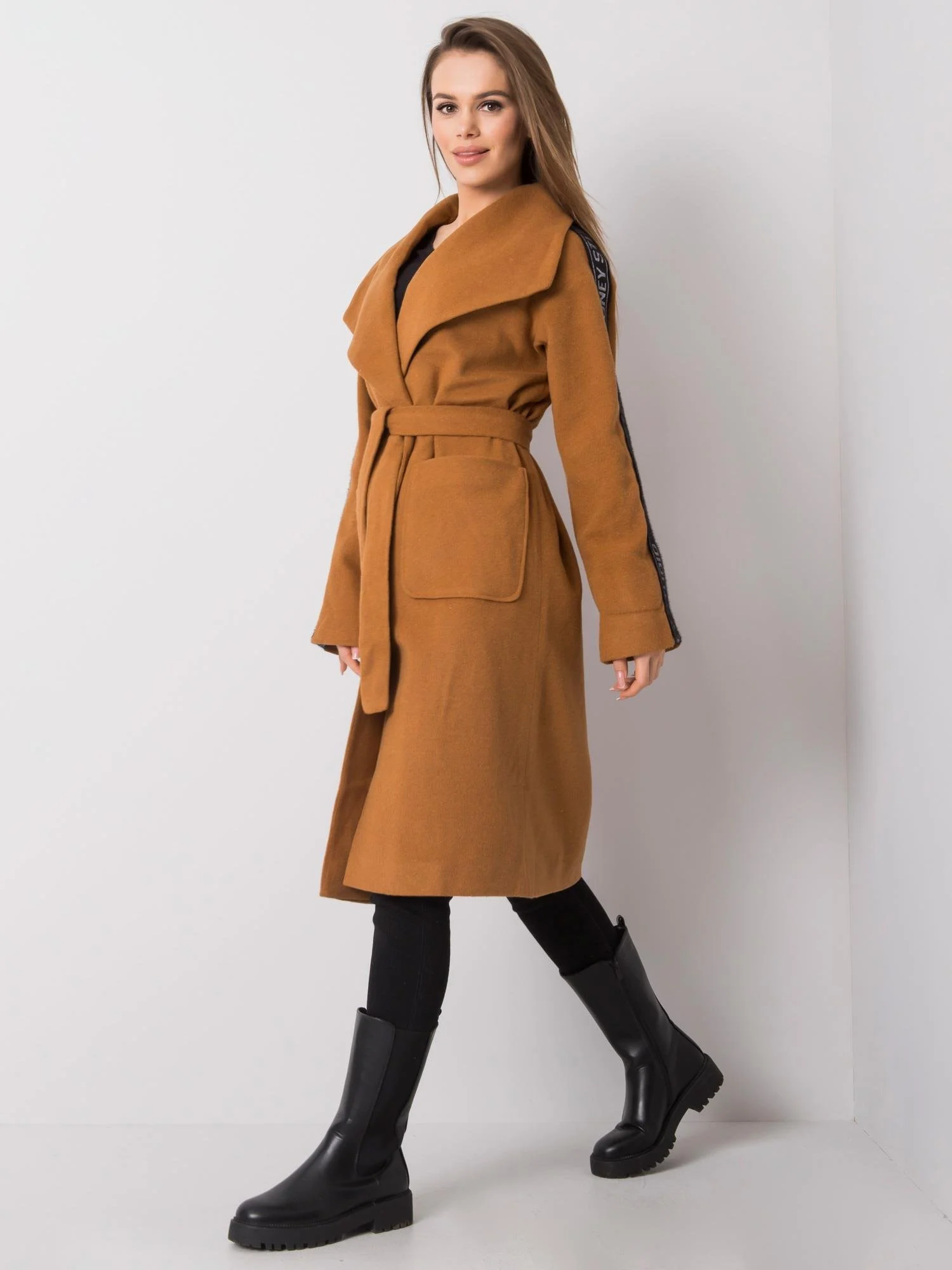 Palton Dama Maneca lunga, Maneca lunga, LAKERTA, Maro Eleganta Office - imagine 2