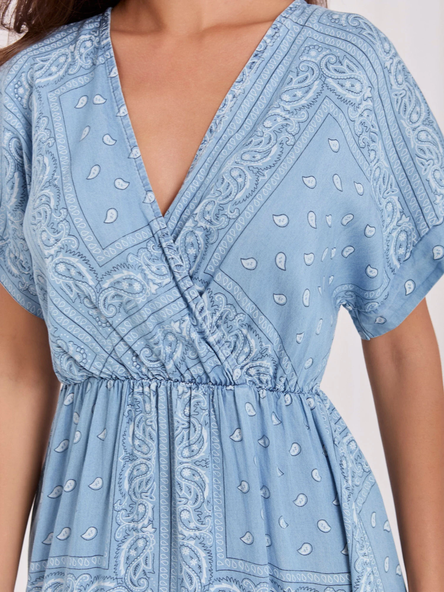 Rochie Dama Maxi, Lejera, ITALY MODA, Albastru de Vara - imagine 8