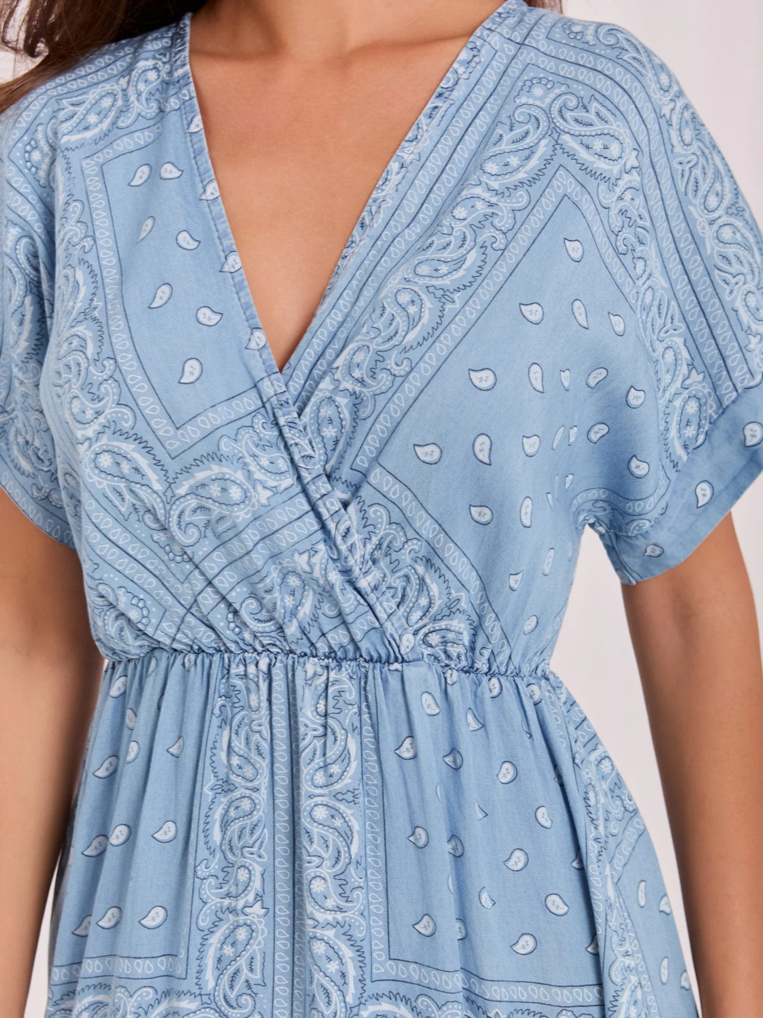 Rochie Dama Maxi, Lejera, ITALY MODA, Albastru de Vara - imagine 6