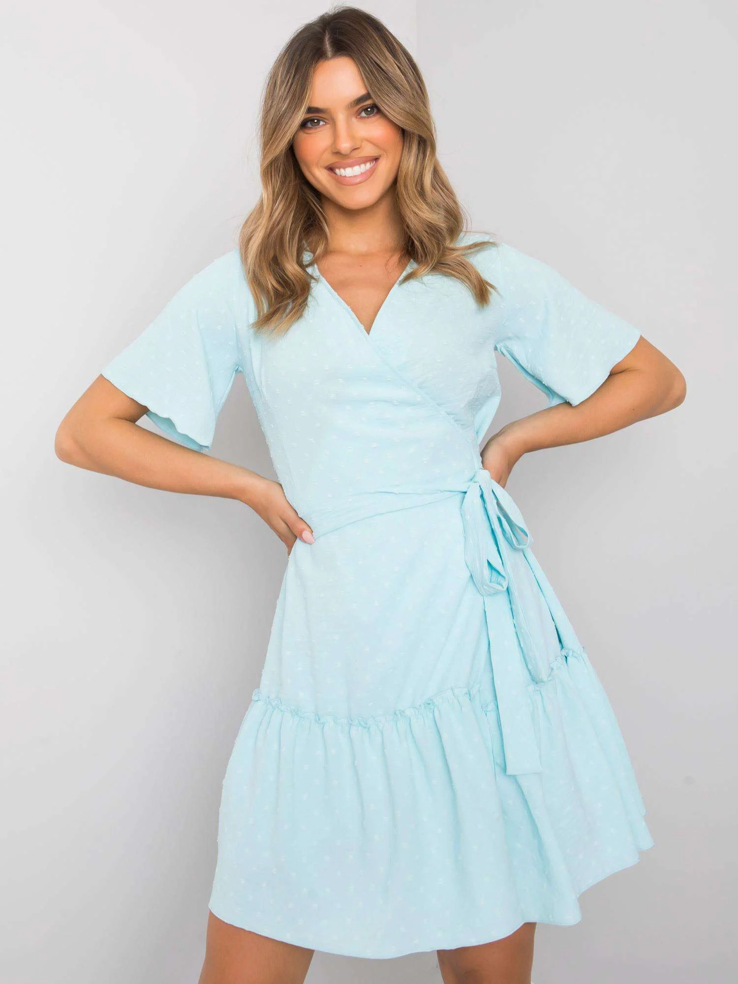 Rochie Dama Mini, Rochie dreapta, LAKERTA, Albastru de Ocazie Nunta - imagine 5