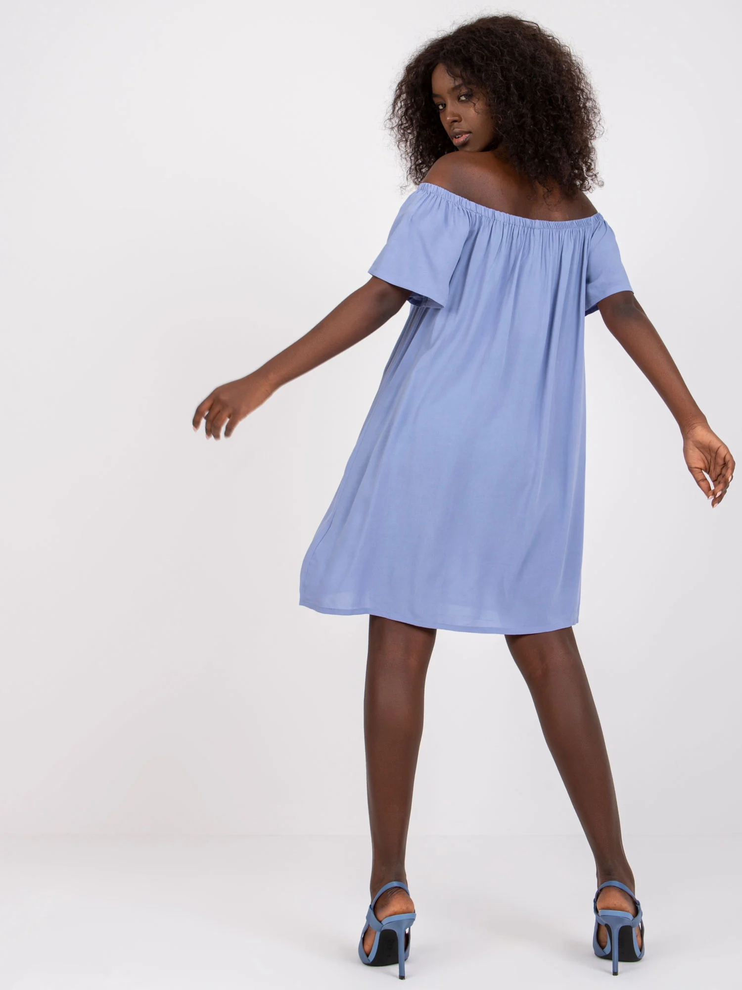 Rochie Dama Mini, Rochie dreapta, Fresh Made, Albastru Casual - imagine 4