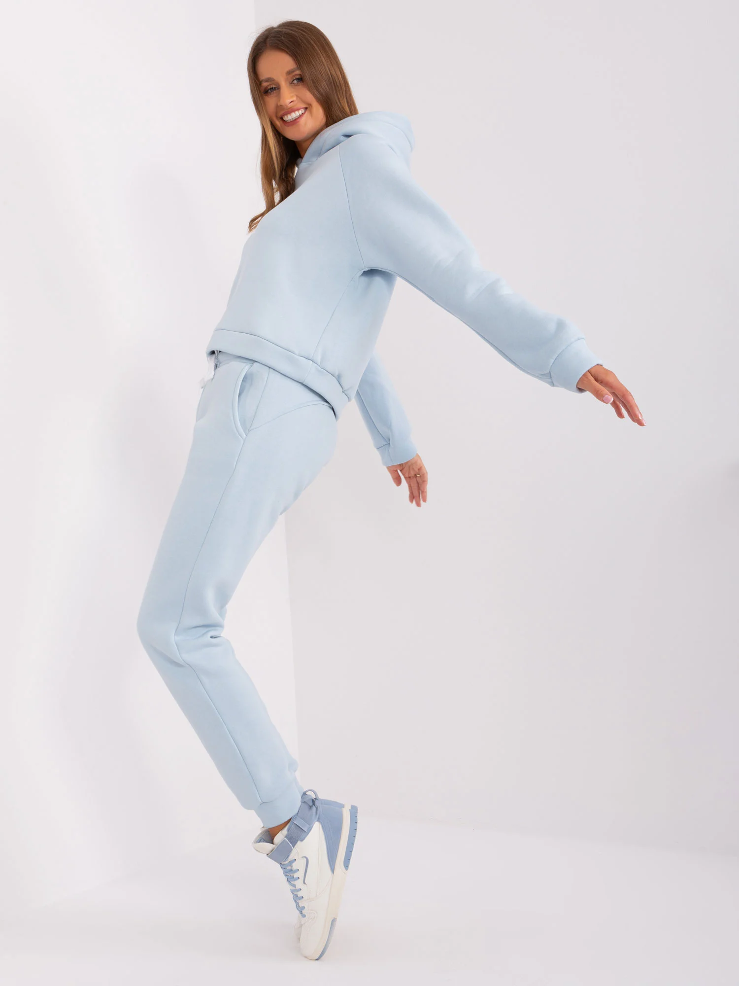 Compleu Dama Maneca lunga, Sport, Wow Donna, Albastru Casual - imagine 2