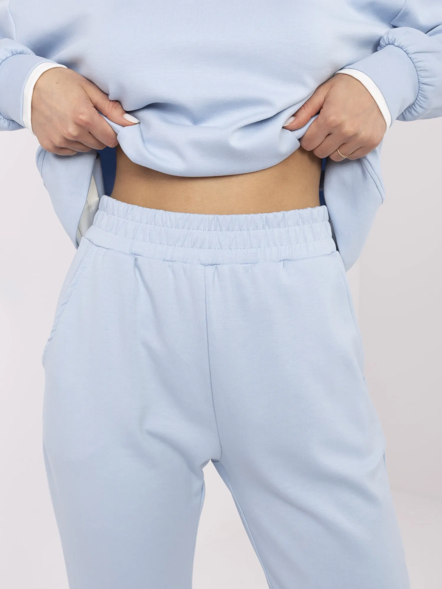 Compleu Dama Maneca lunga, Mansete elastice, RELEVANCE, Albastru Casual - imagine 2