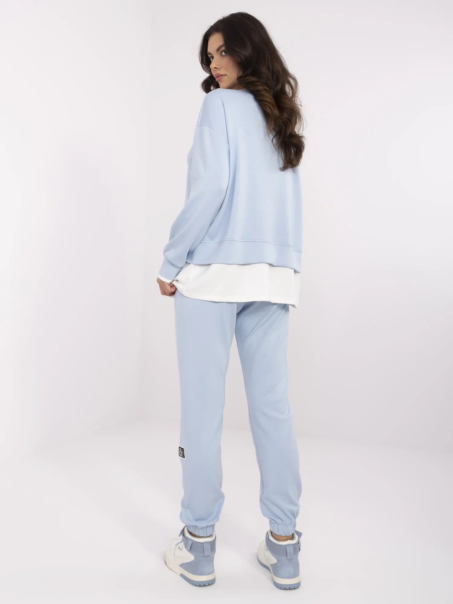 Compleu Dama Maneca lunga, Mansete elastice, RELEVANCE, Albastru Casual - imagine 5