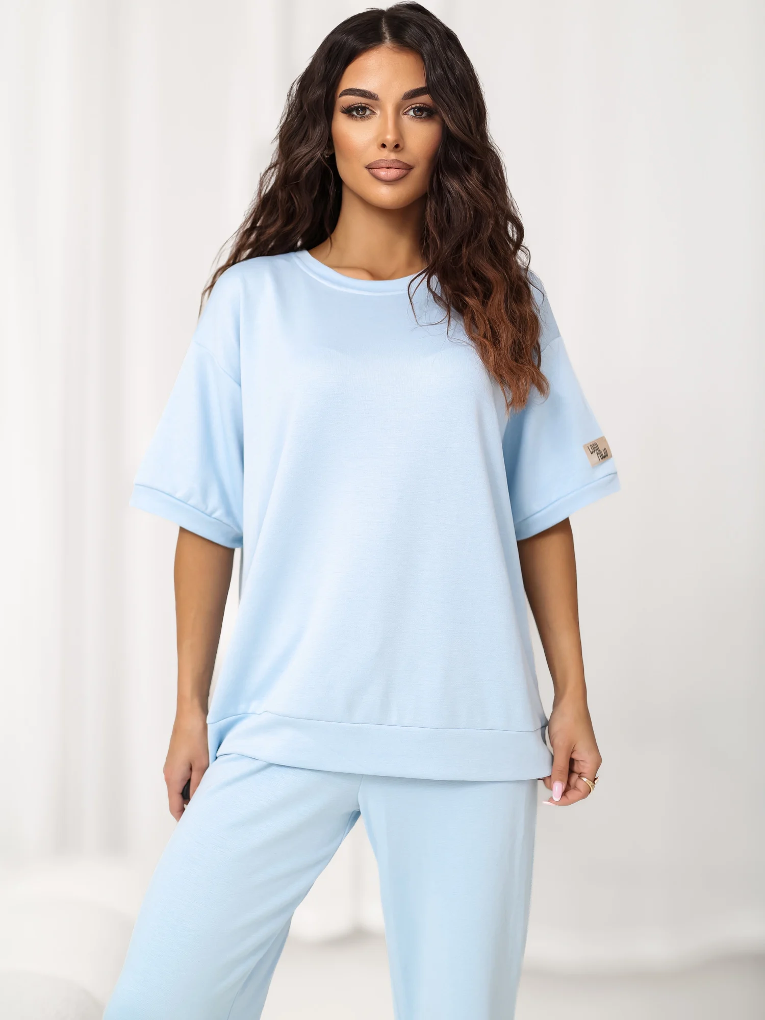 Compleu Dama Mini, Mansete elastice, RUE PARIS, Albastru - imagine 5