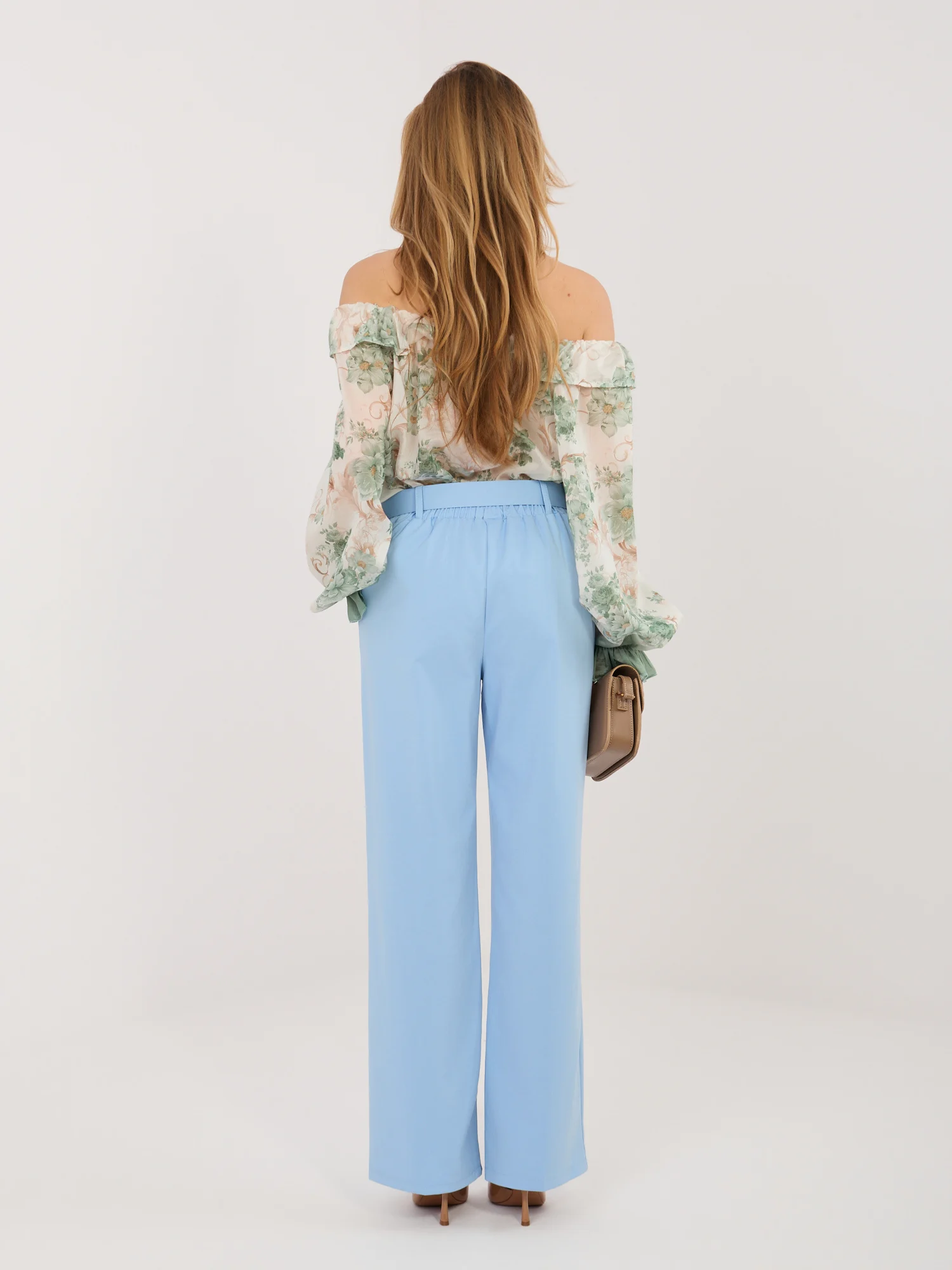 Pantaloni Dama Lunga, Croiala dreapta, RUE PARIS, Albastru - imagine 3