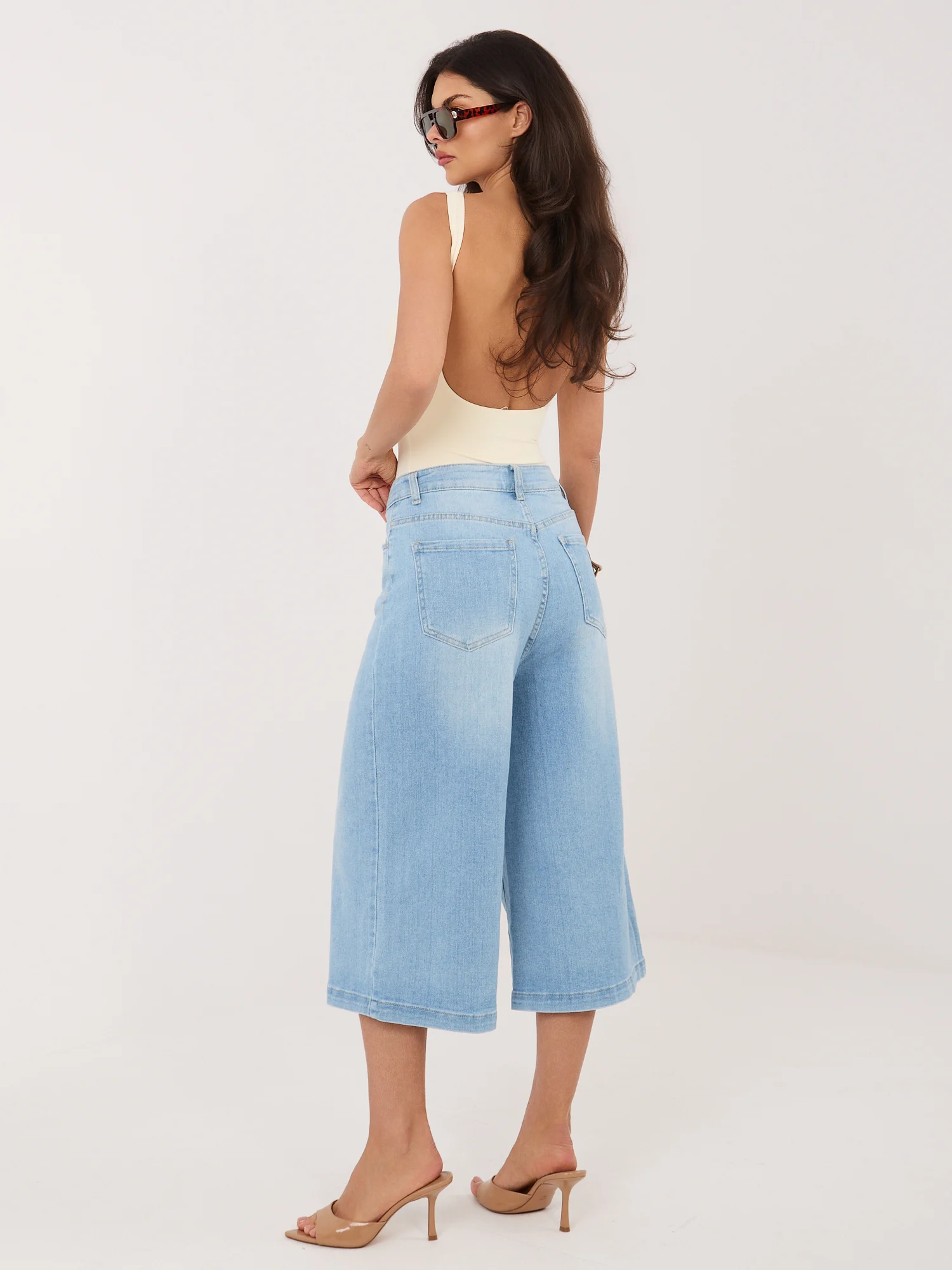 Pantaloni Dama 7/8, Larga, REDBERRY, Albastru - imagine 4