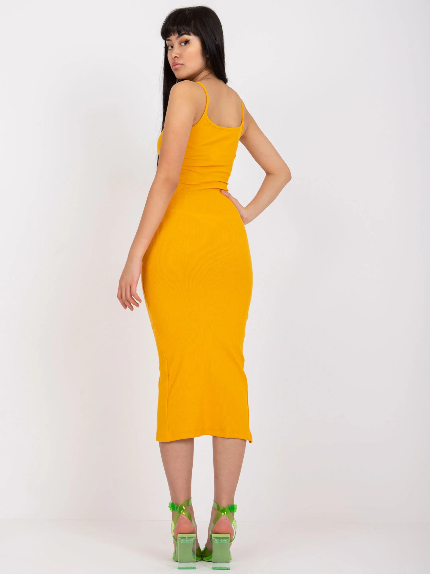 Rochie Dama Midi, Dungi, RUE PARIS, Portocaliu de Vara - Image 6