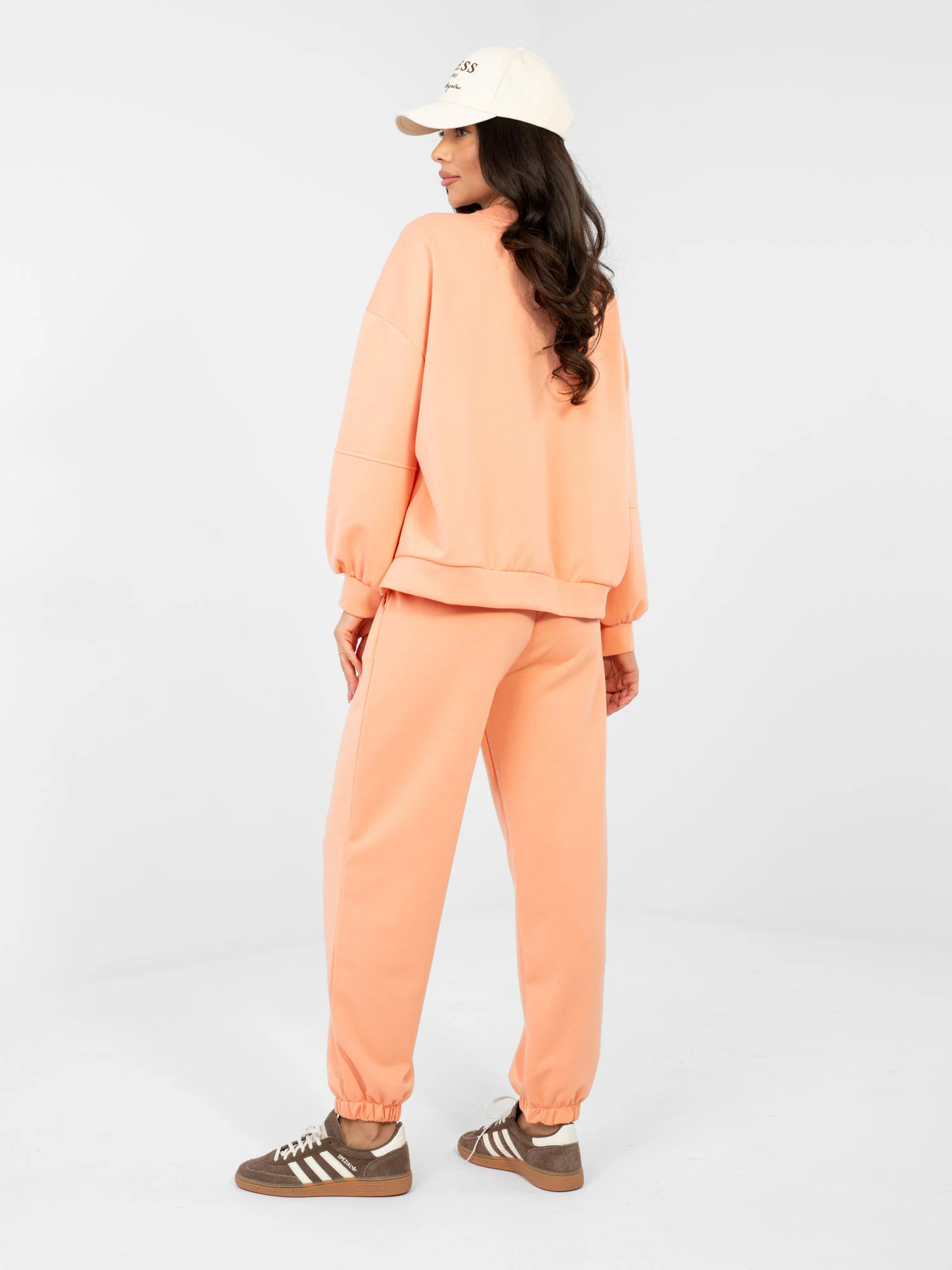 Compleu Dama Maneca lunga, Mansete elastice, ITALY MODA, Portocaliu Casual - imagine 6