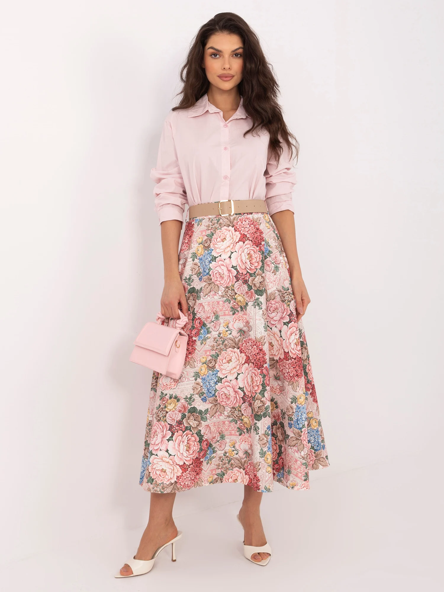 Camasa Dama Maneca lunga, Elegant, Maya, Roz Eleganta Office - imagine 2