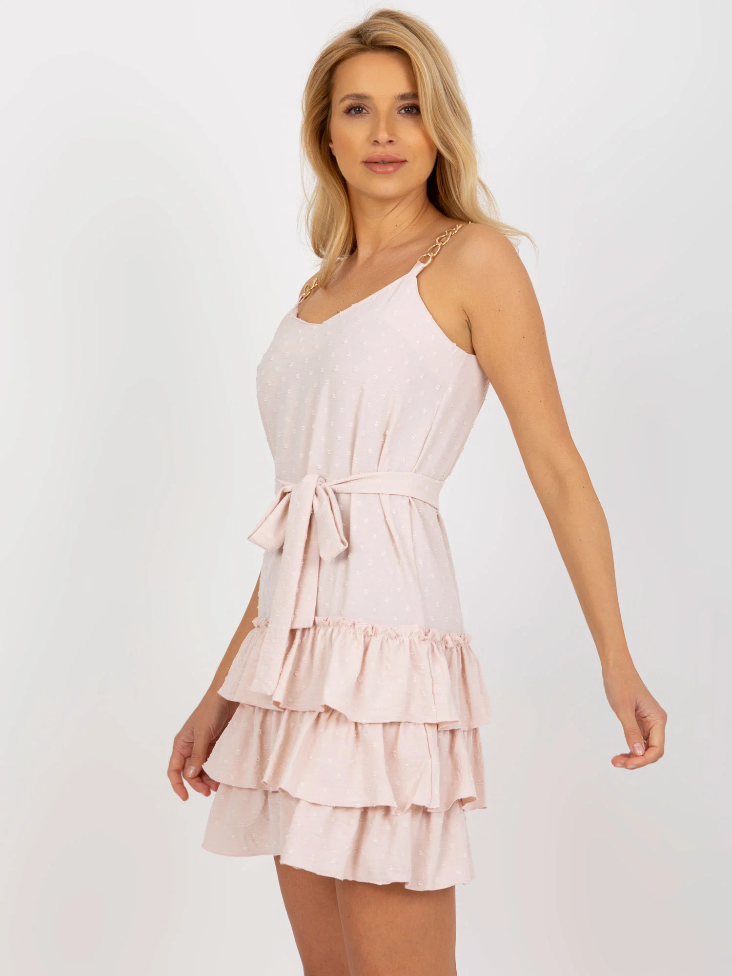 Rochie Dama Mini, Lejera, LAKERTA, Roz de Vara - Image 2