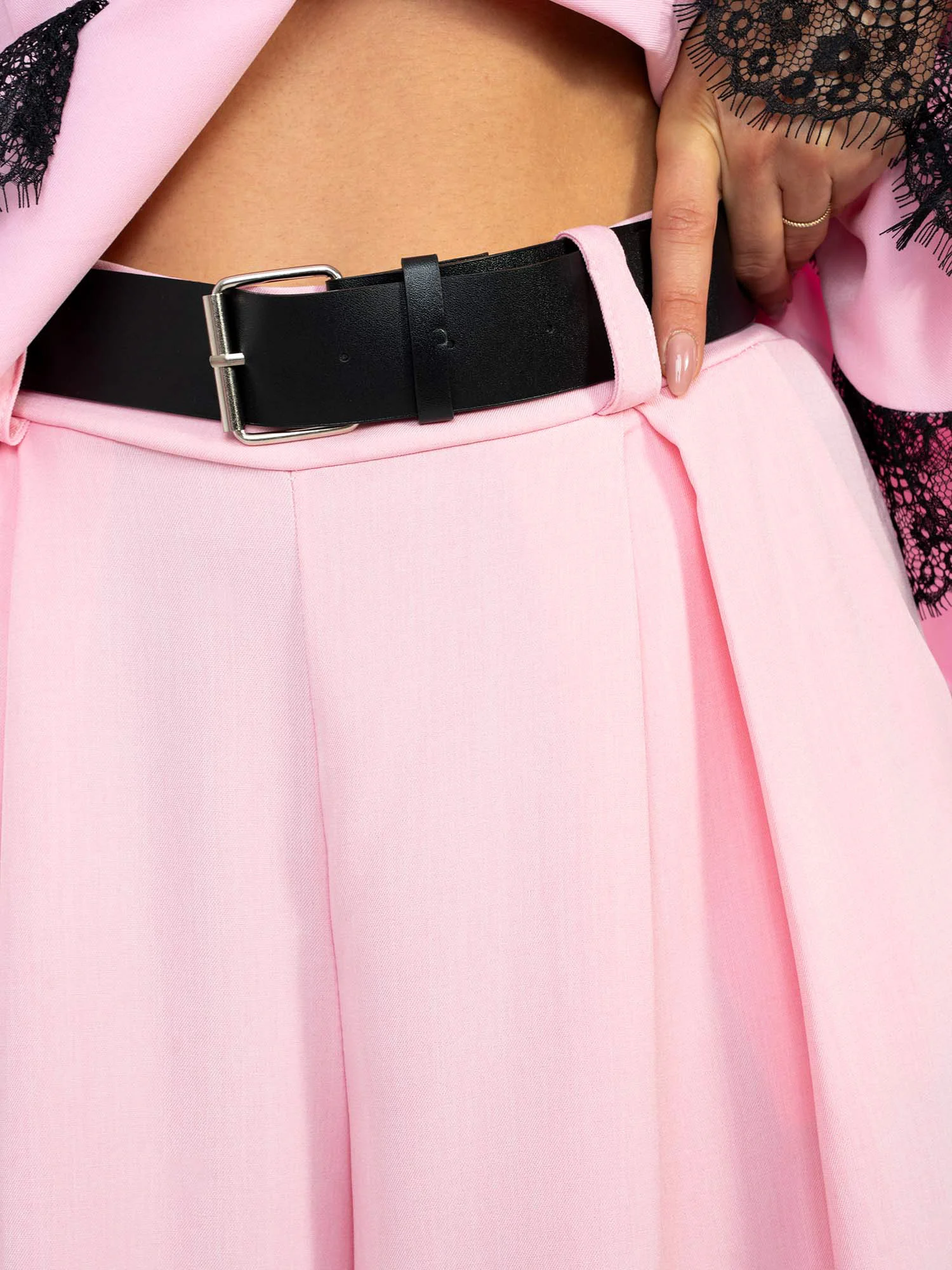 Pantaloni Dama Lunga, Elegant, RUE PARIS, Roz Eleganta Office - imagine 6