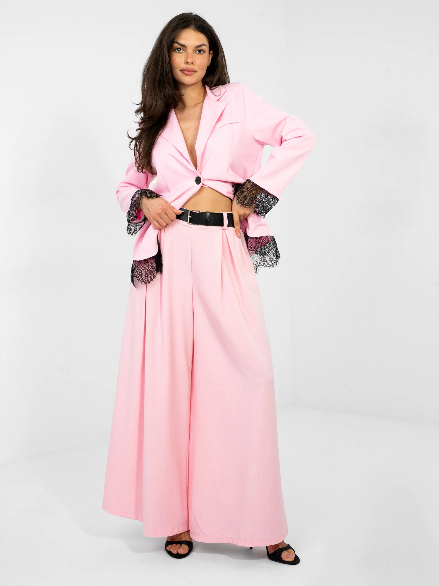 Pantaloni Dama Lunga, Elegant, RUE PARIS, Roz Eleganta Office - imagine 4