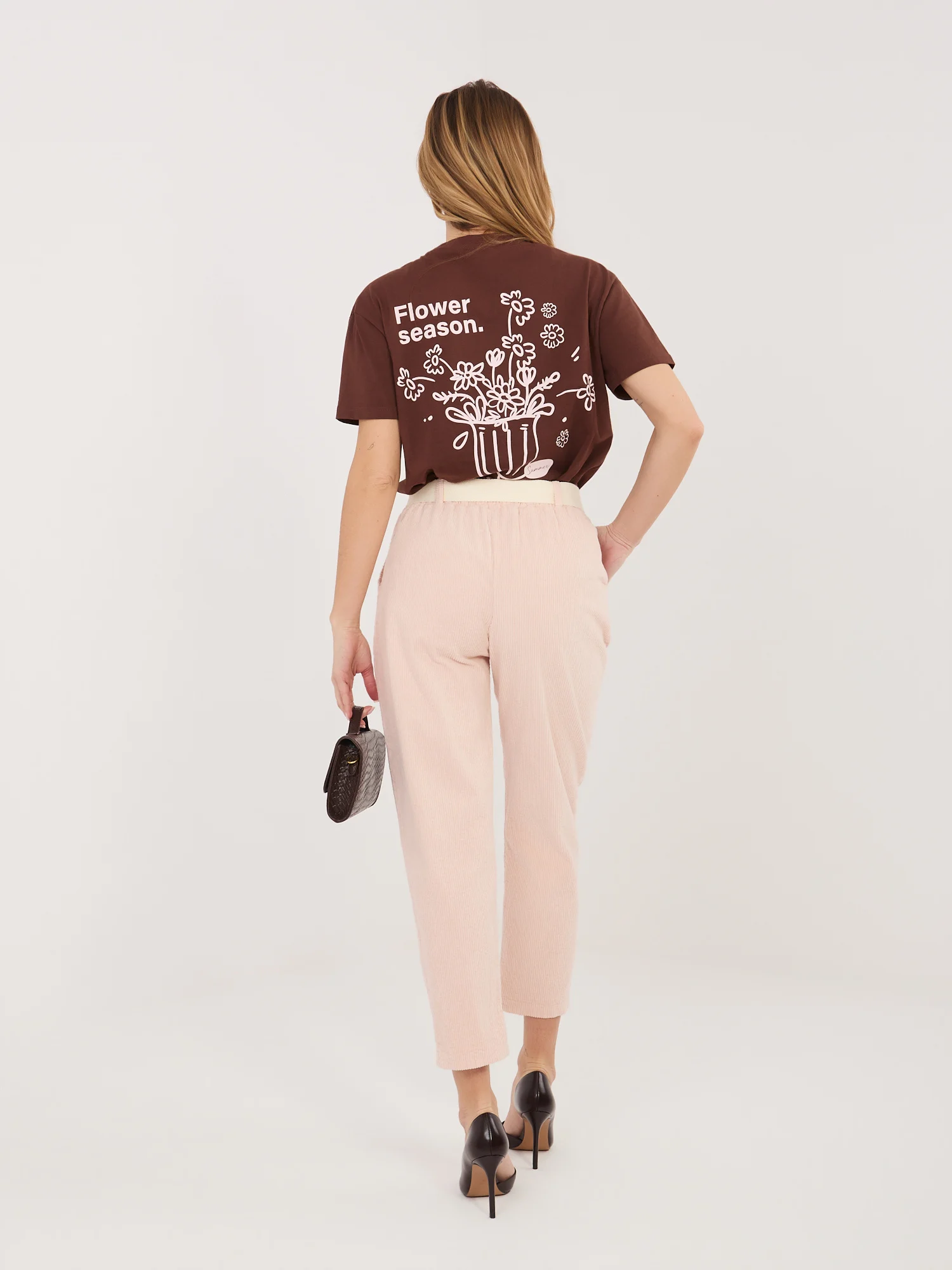 Pantaloni Dama 7/8, Conica, ITALY MODA, Roz Eleganta Office - imagine 5