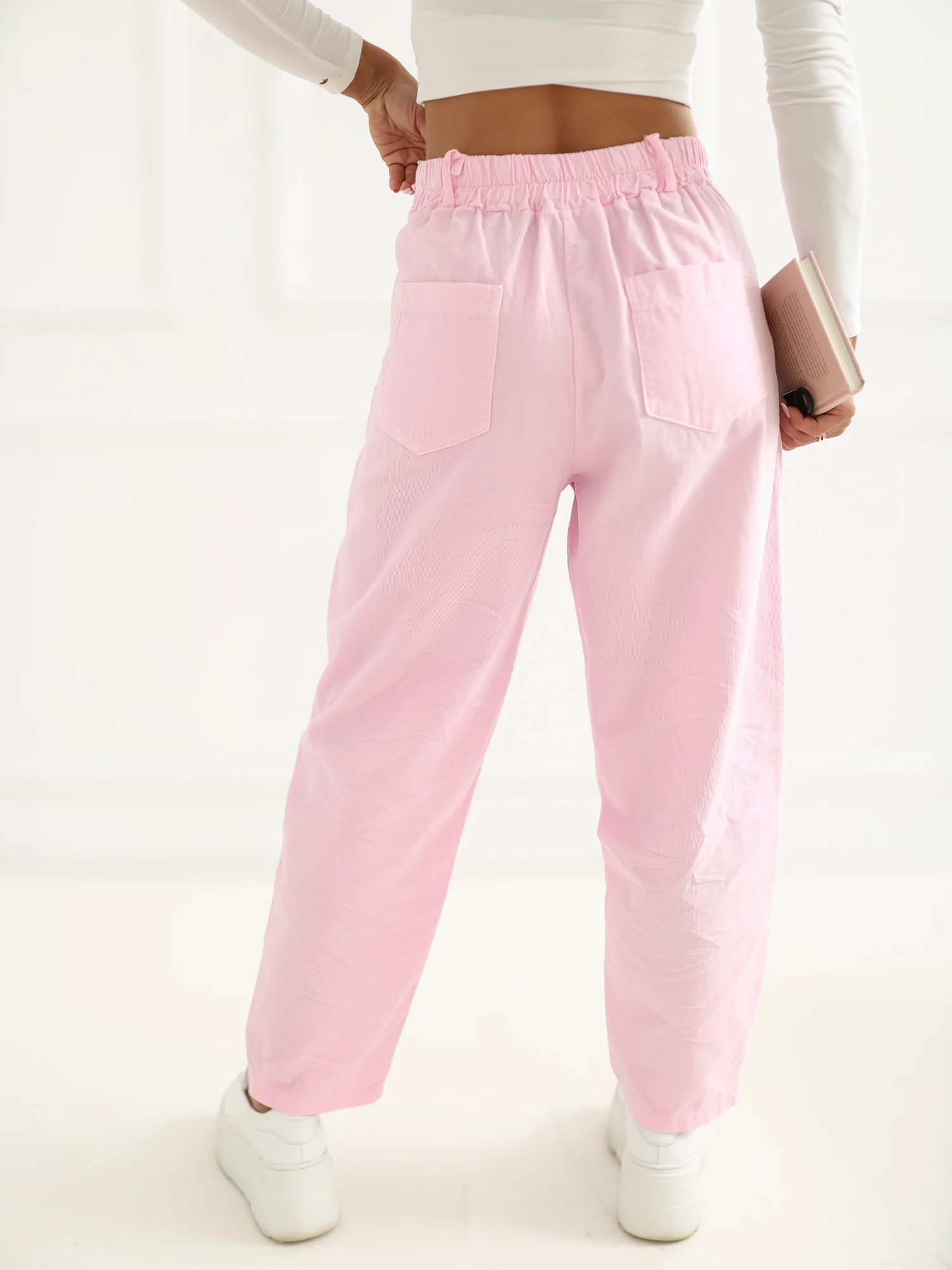 Pantaloni Dama 7/8, Conica, RUE PARIS, Roz - imagine 8