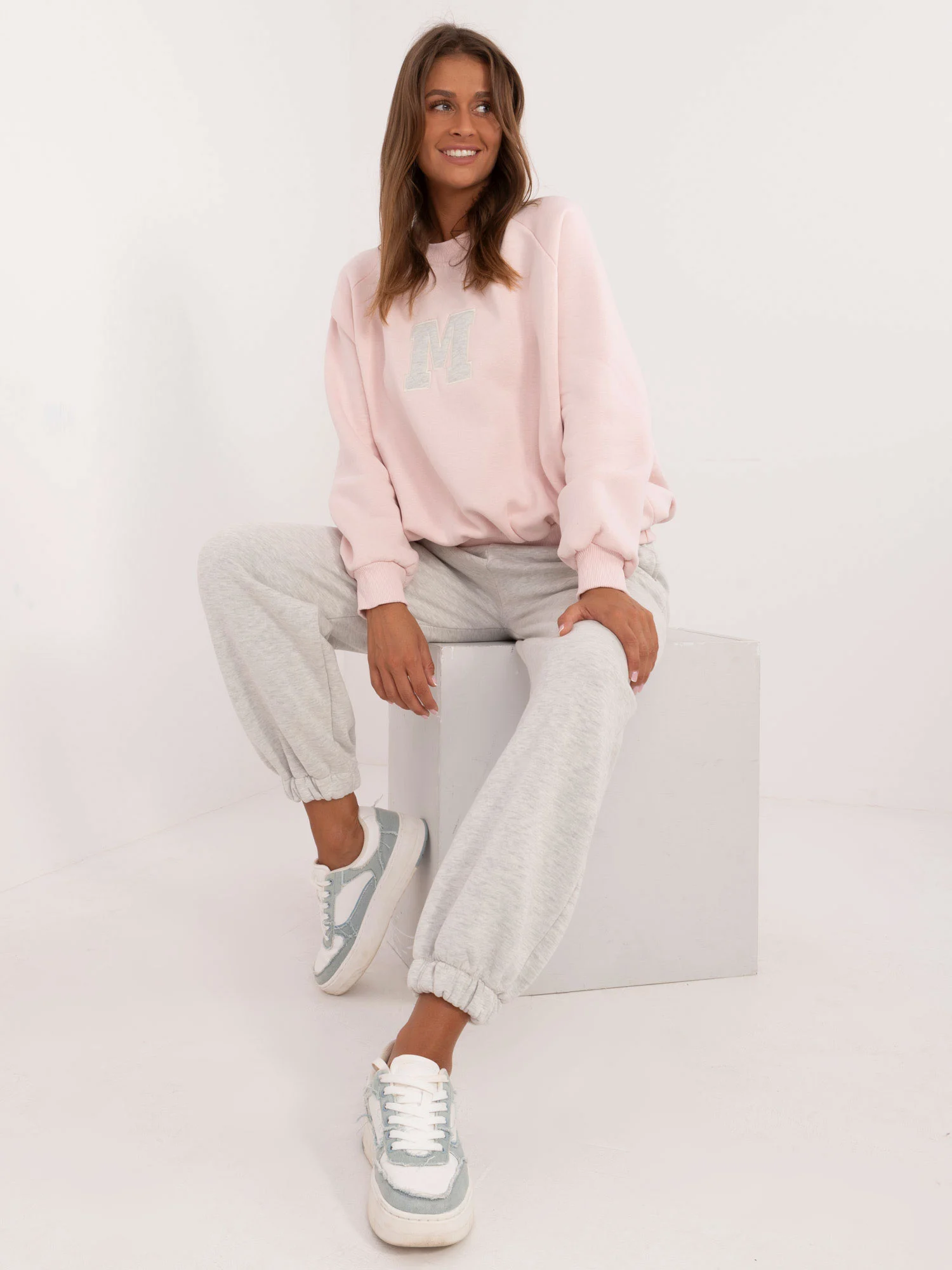 Compleu Dama Maneca lunga, Mansete elastice, My Red Lips, Roz Casual - imagine 6