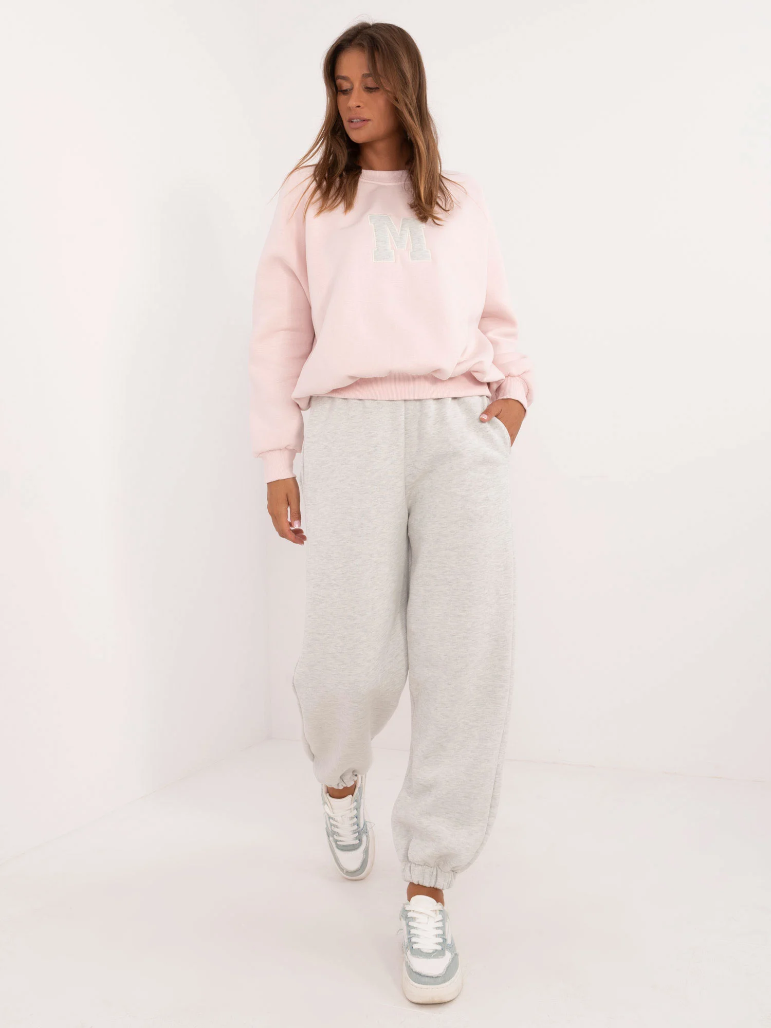 Compleu Dama Maneca lunga, Mansete elastice, My Red Lips, Roz Casual - imagine 5