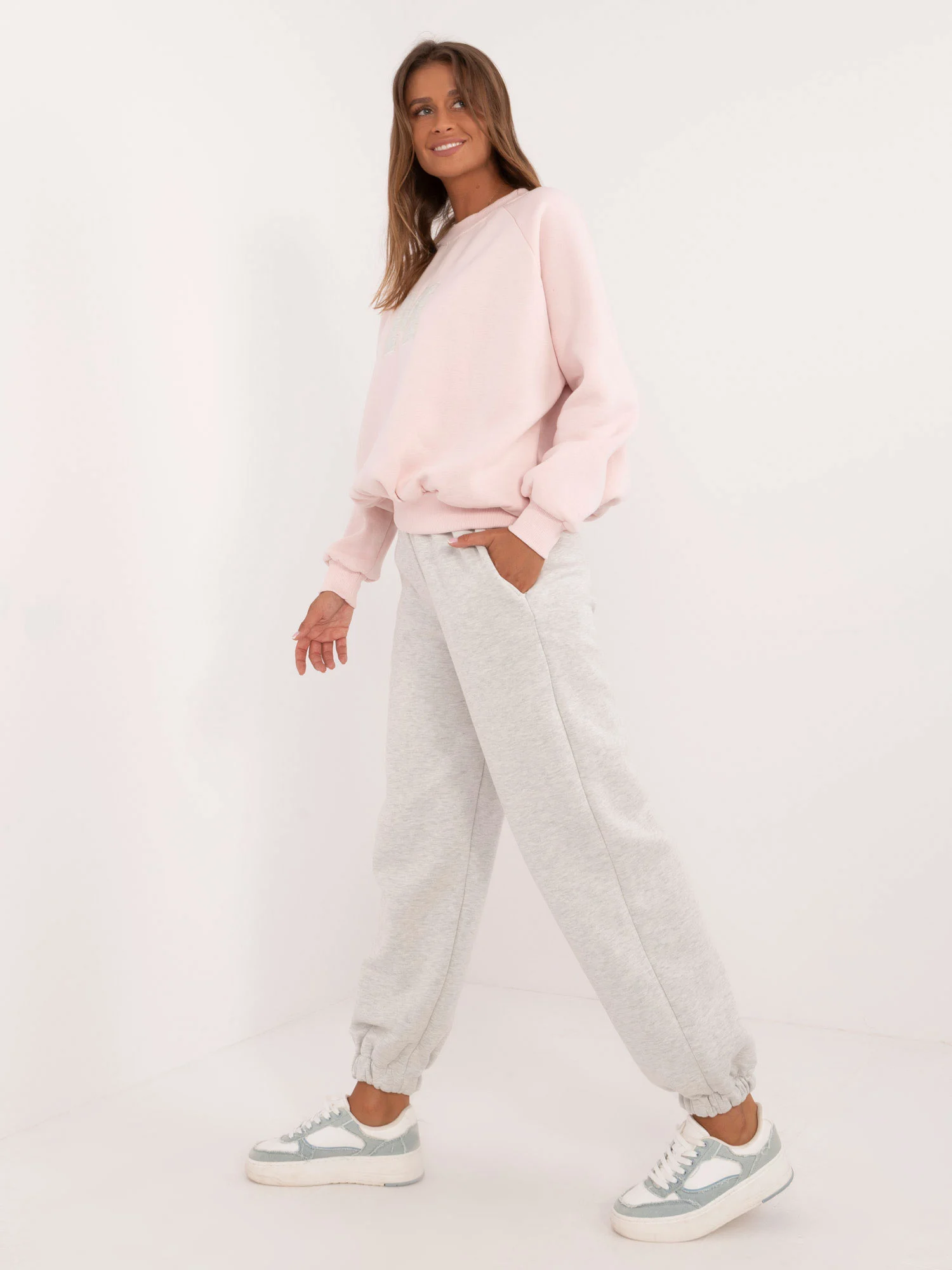 Compleu Dama Maneca lunga, Mansete elastice, My Red Lips, Roz Casual - imagine 4
