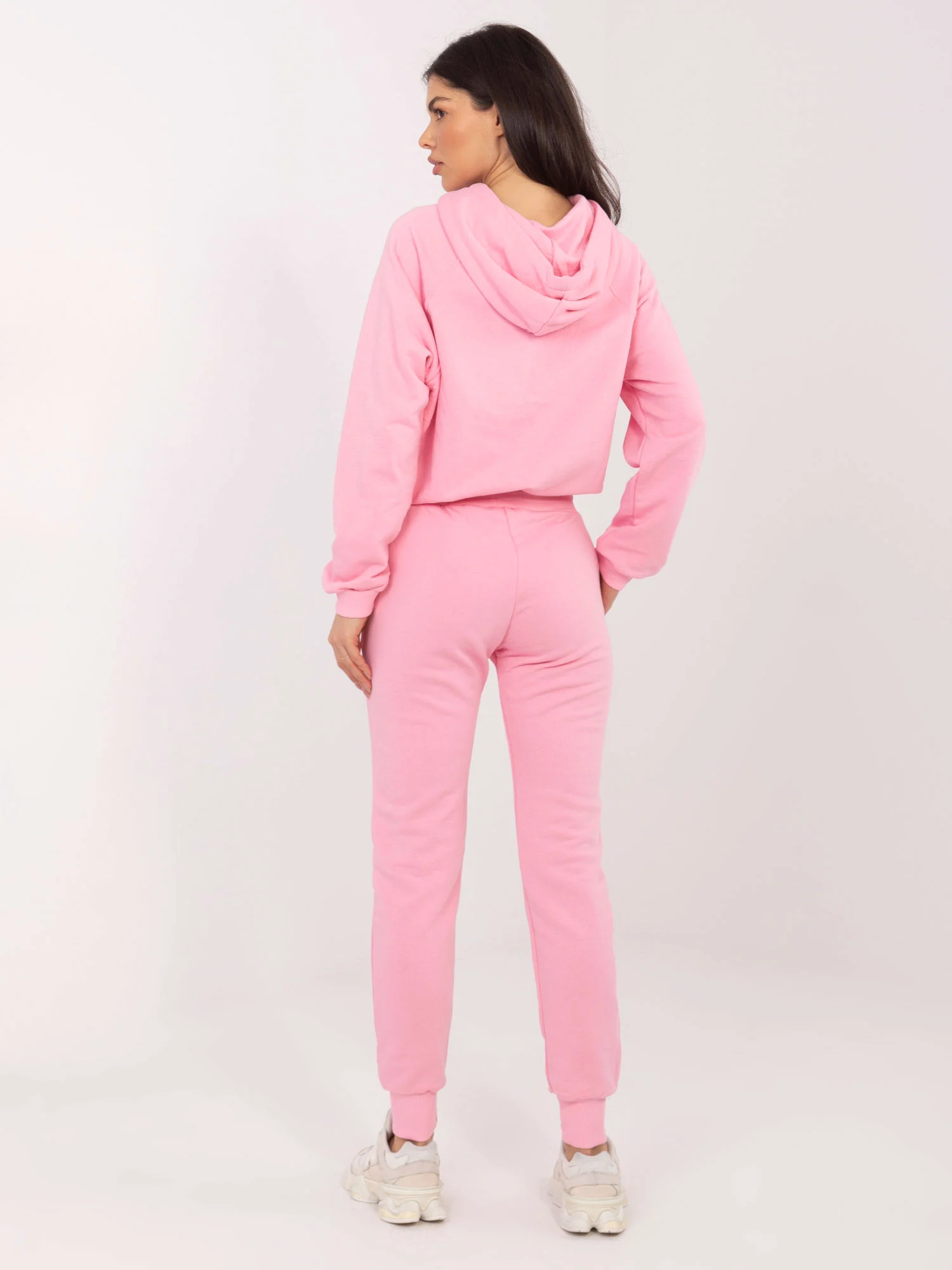 Compleu Dama Maneca lunga, Mansete elastice, BASIC FEEL GOOD, Roz Casual - imagine 2