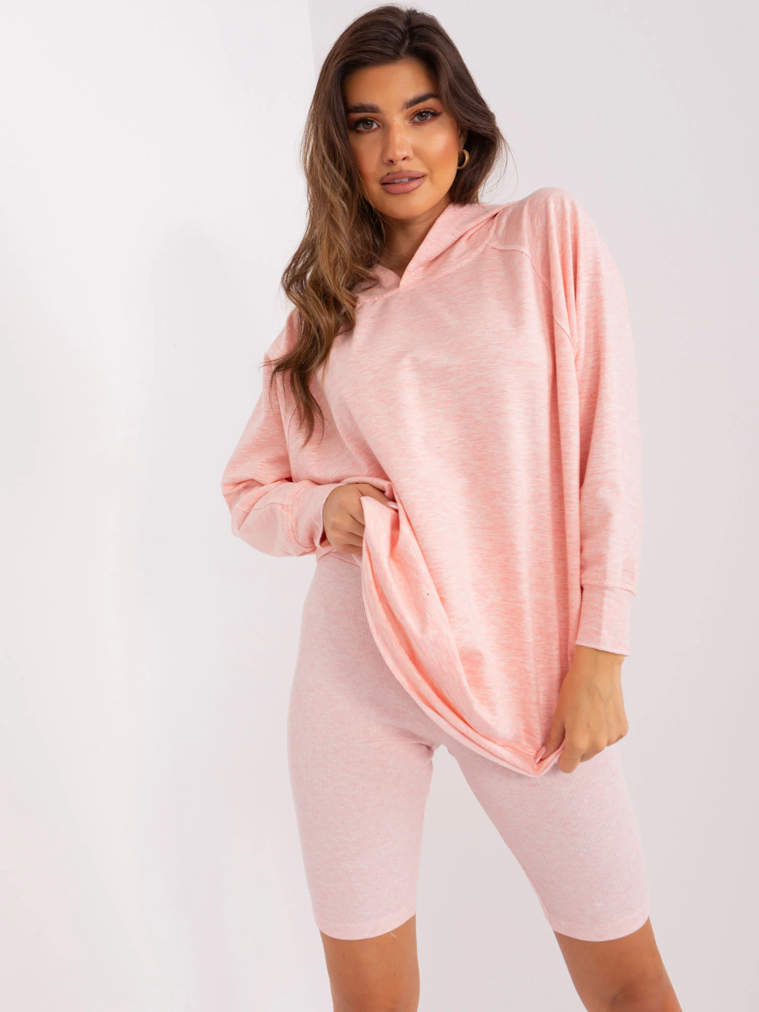 Compleu Dama Maneca lunga, Dungi, My Red Lips, Roz Casual - imagine 2