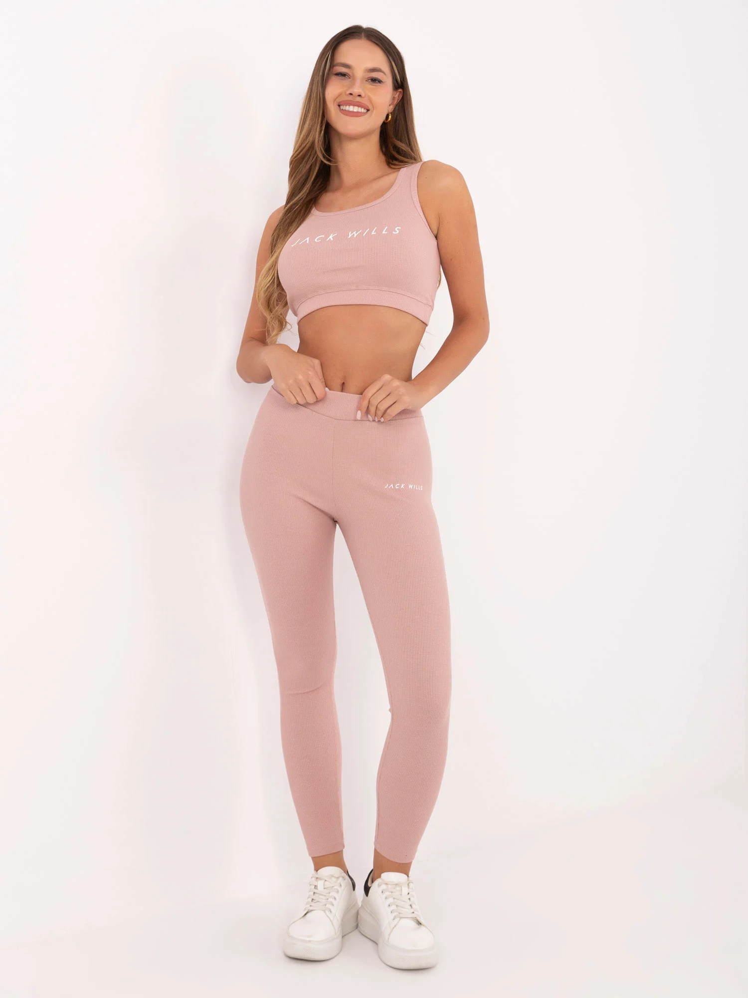 Compleu Dama Lunga, Dungi, For Fitness, Roz - imagine 2