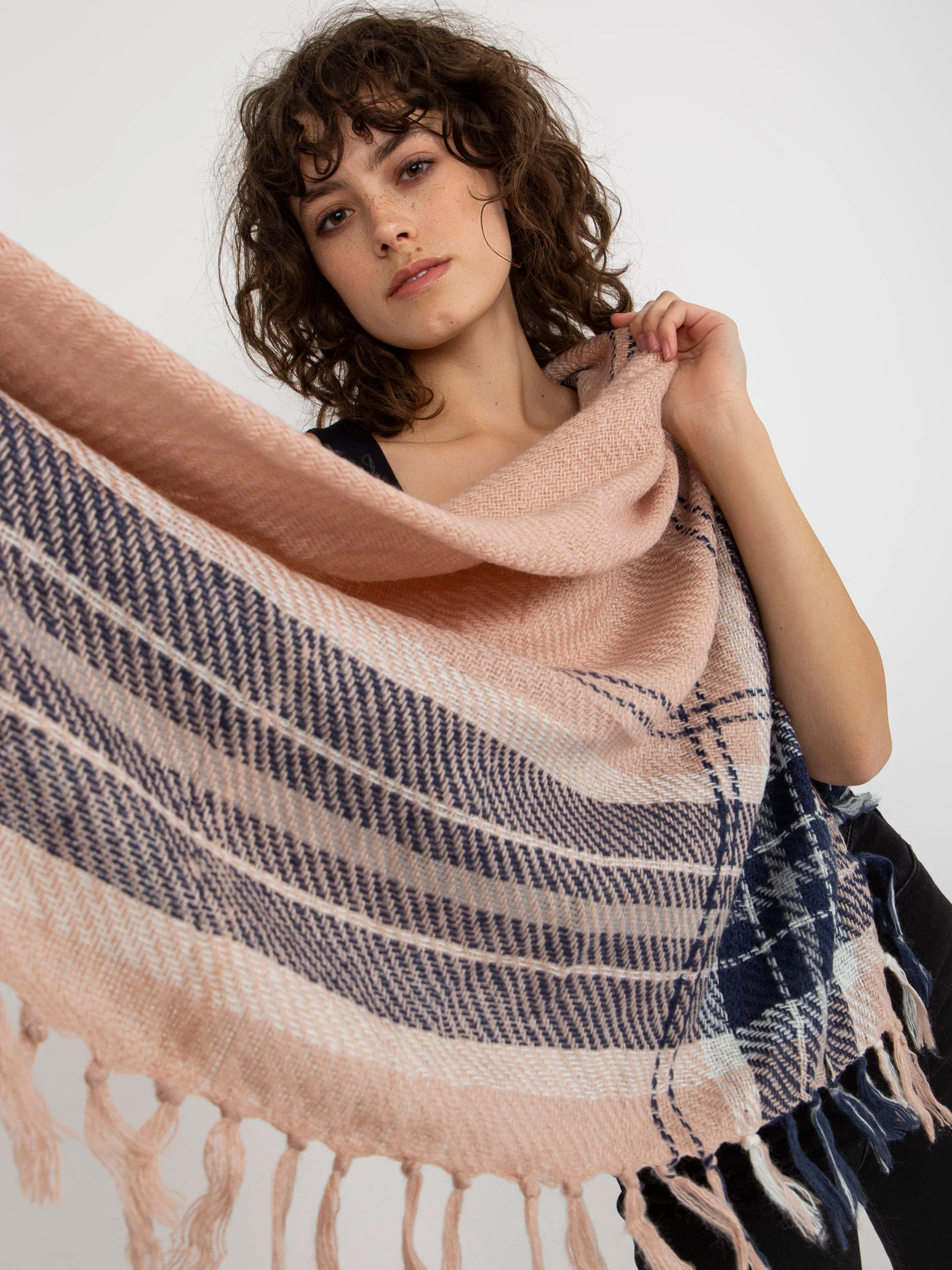 Bandana Dama Carouri, Acril, Wool Fashion Italia, Roz - imagine 4