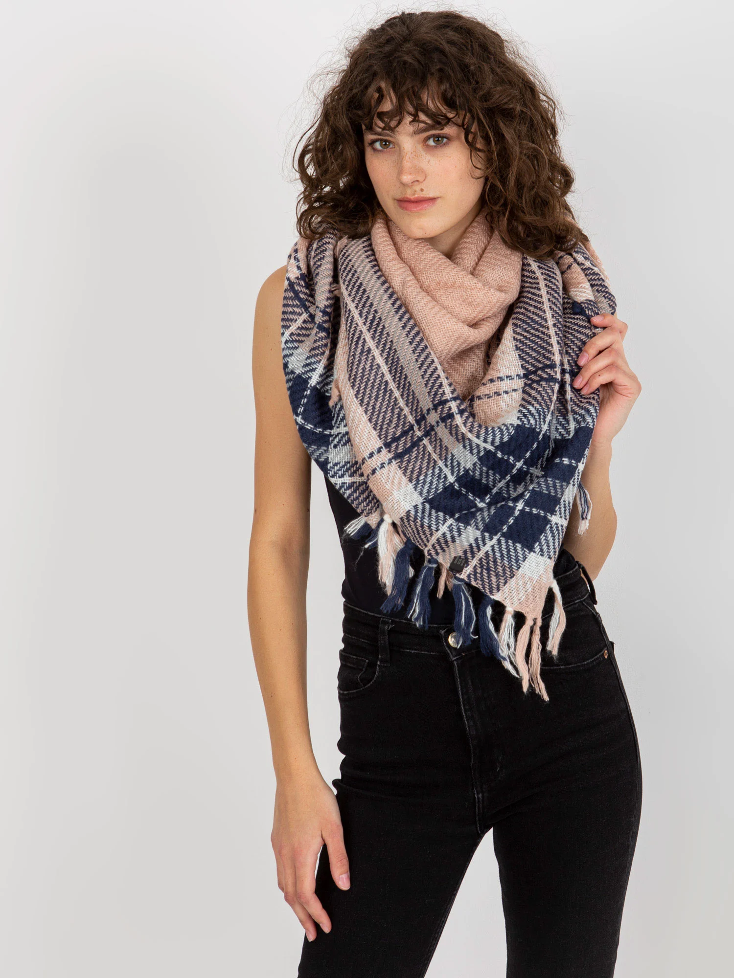 Bandana Dama Carouri, Acril, Wool Fashion Italia, Roz - imagine 3