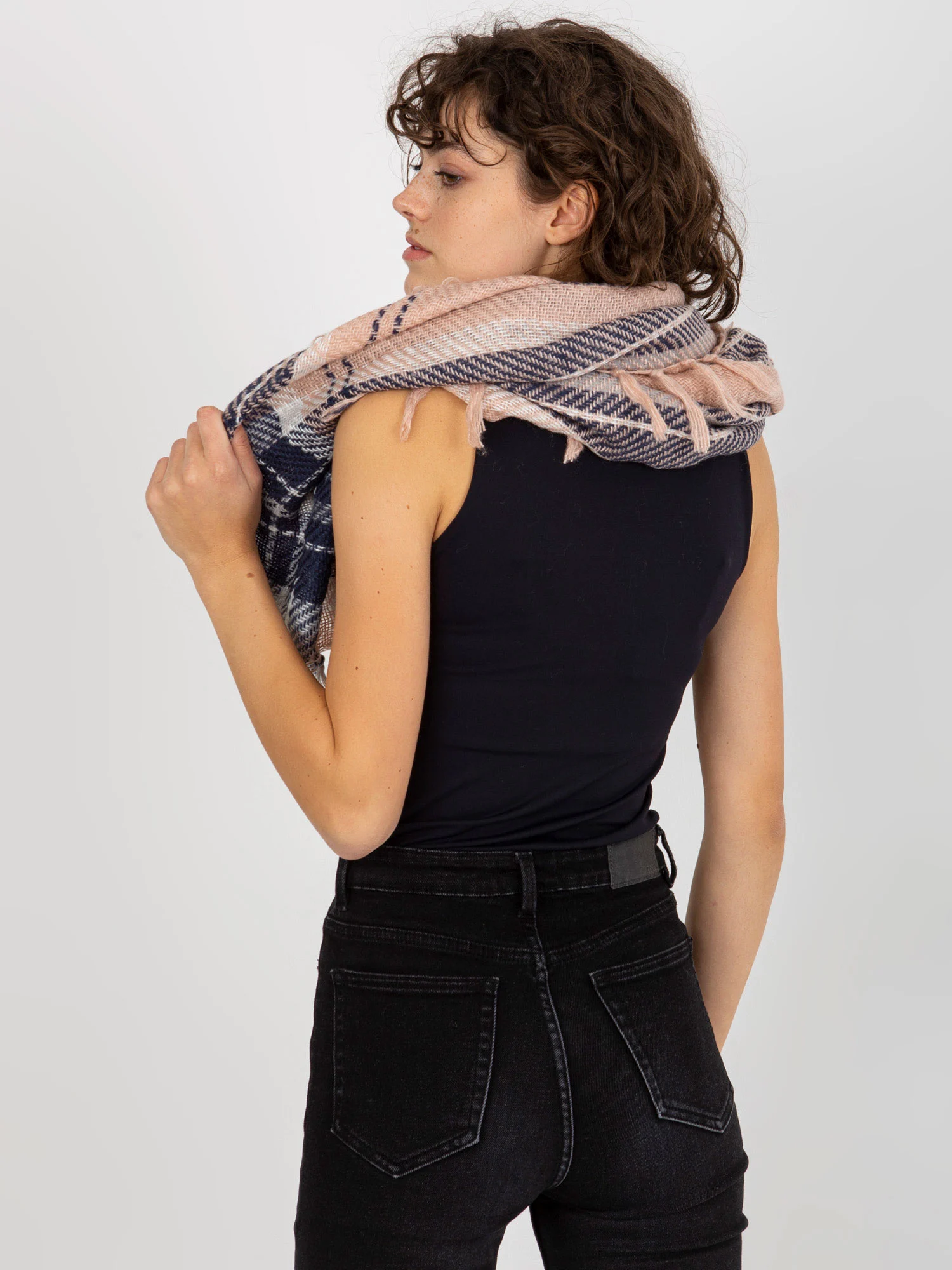 Bandana Dama Carouri, Acril, Wool Fashion Italia, Roz - imagine 5