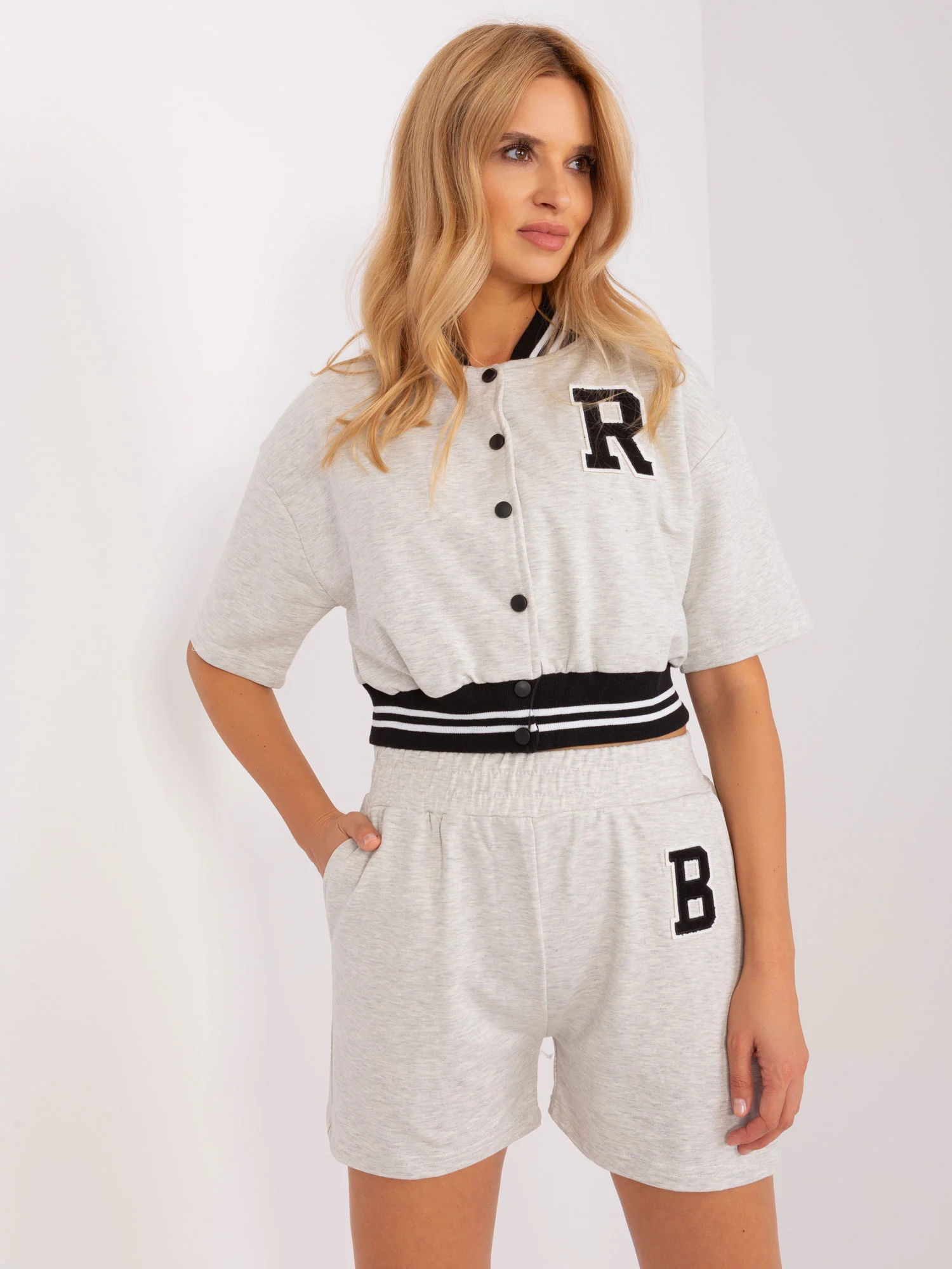 Compleu Dama Mini, Sport, My Red Lips, Gri Casual - imagine 4