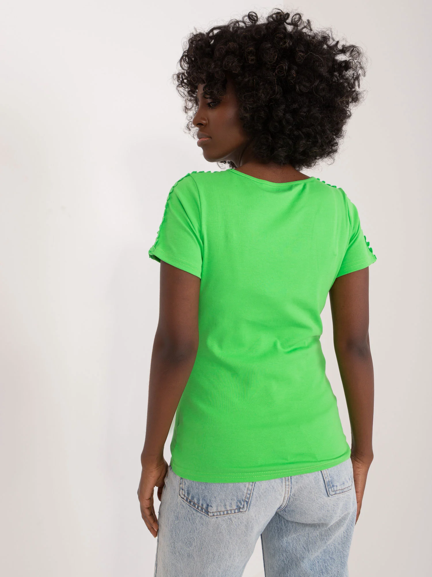 Bluza Dama Mini, Dantela, Ambitionfly, Verde Casual - imagine 4