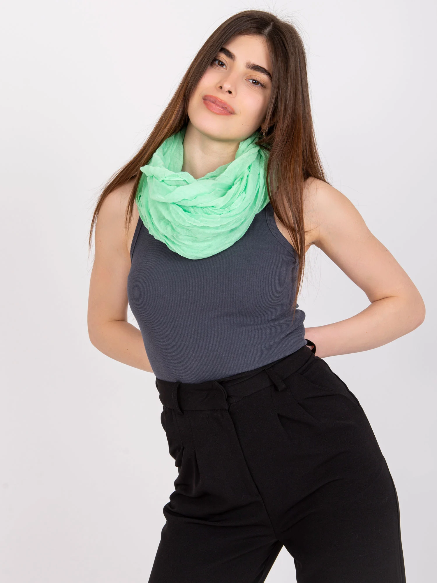 Bandana Dama Viscoza, Fashion Hunters, Verde - imagine 2