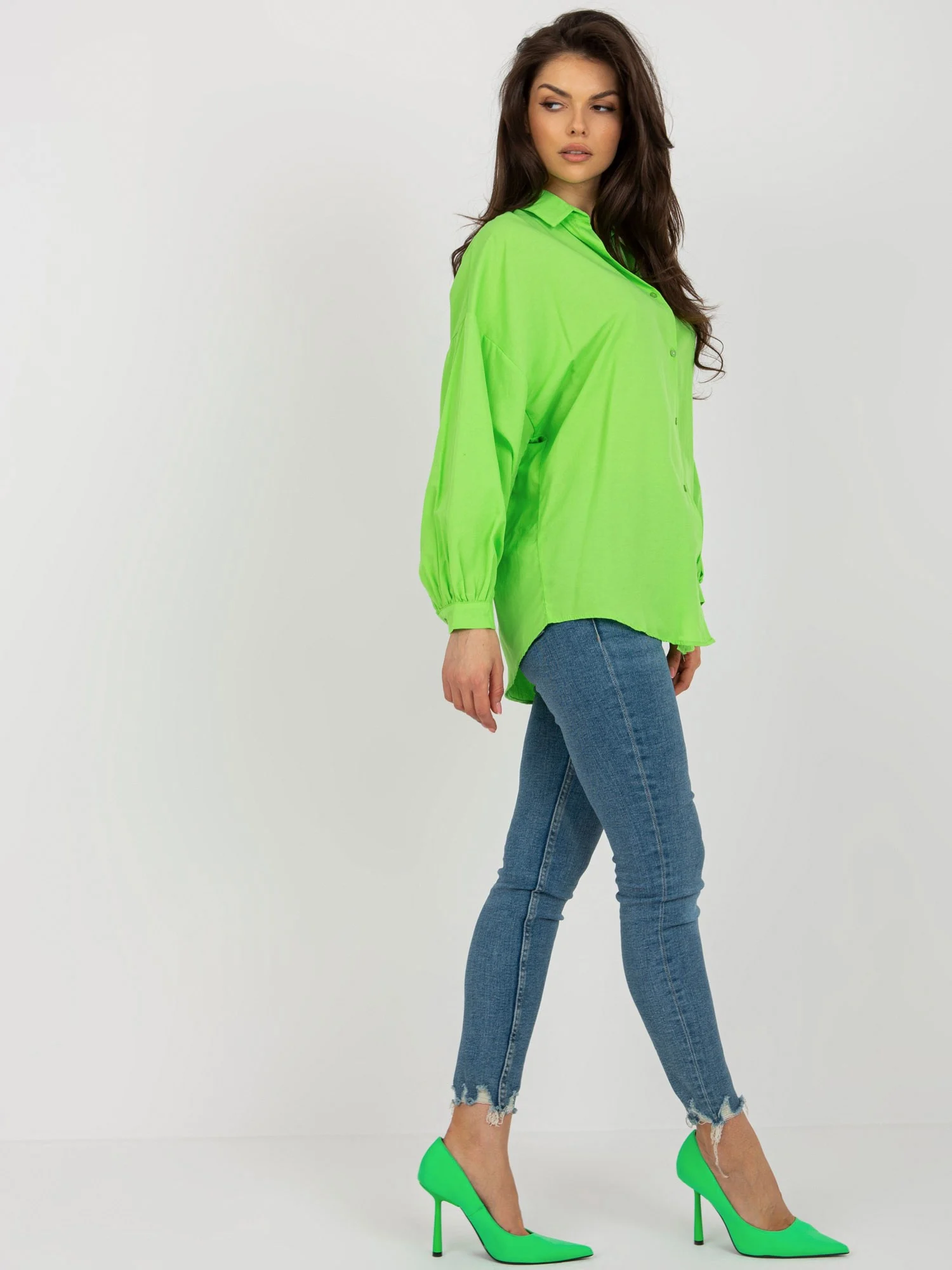 Camasa Dama Maneca lunga, Elegant, MISS FRA, Verde de Petrecere - imagine 2
