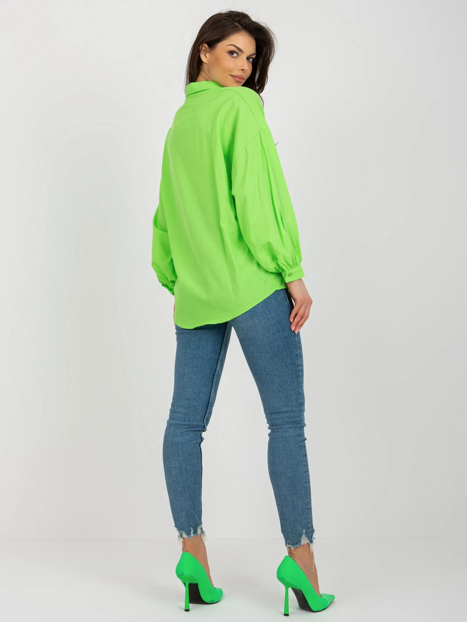Camasa Dama Maneca lunga, Elegant, MISS FRA, Verde de Petrecere - imagine 4