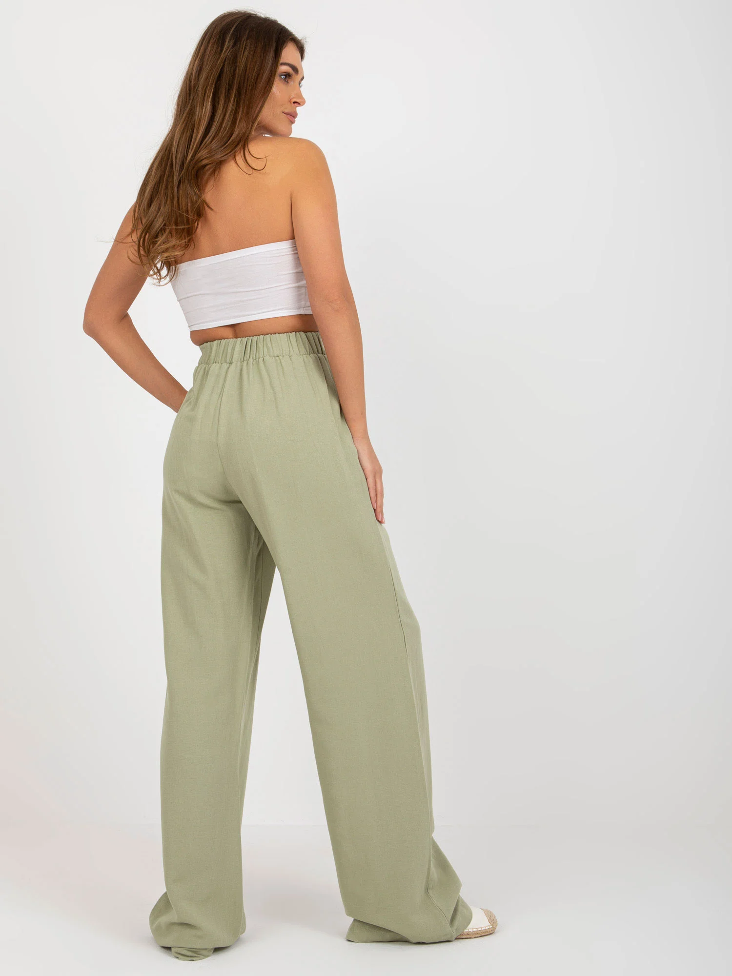 Pantaloni Dama Larga, Guler inalt, Och Bella, Fistic Casual - imagine 4