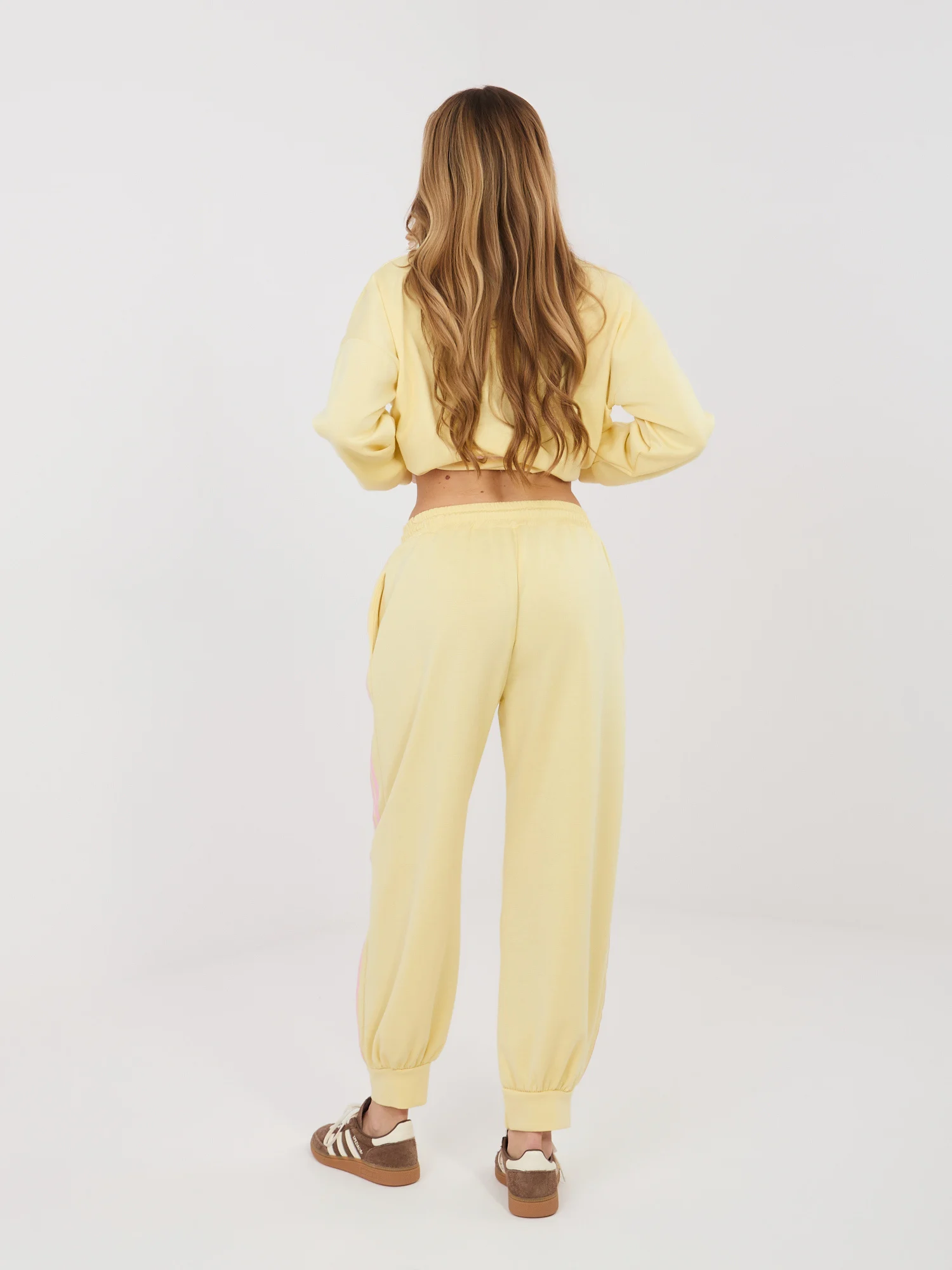 Hanorac Dama Maneca lunga, Decolteu rotund, RUE PARIS, Galben Casual - imagine 5