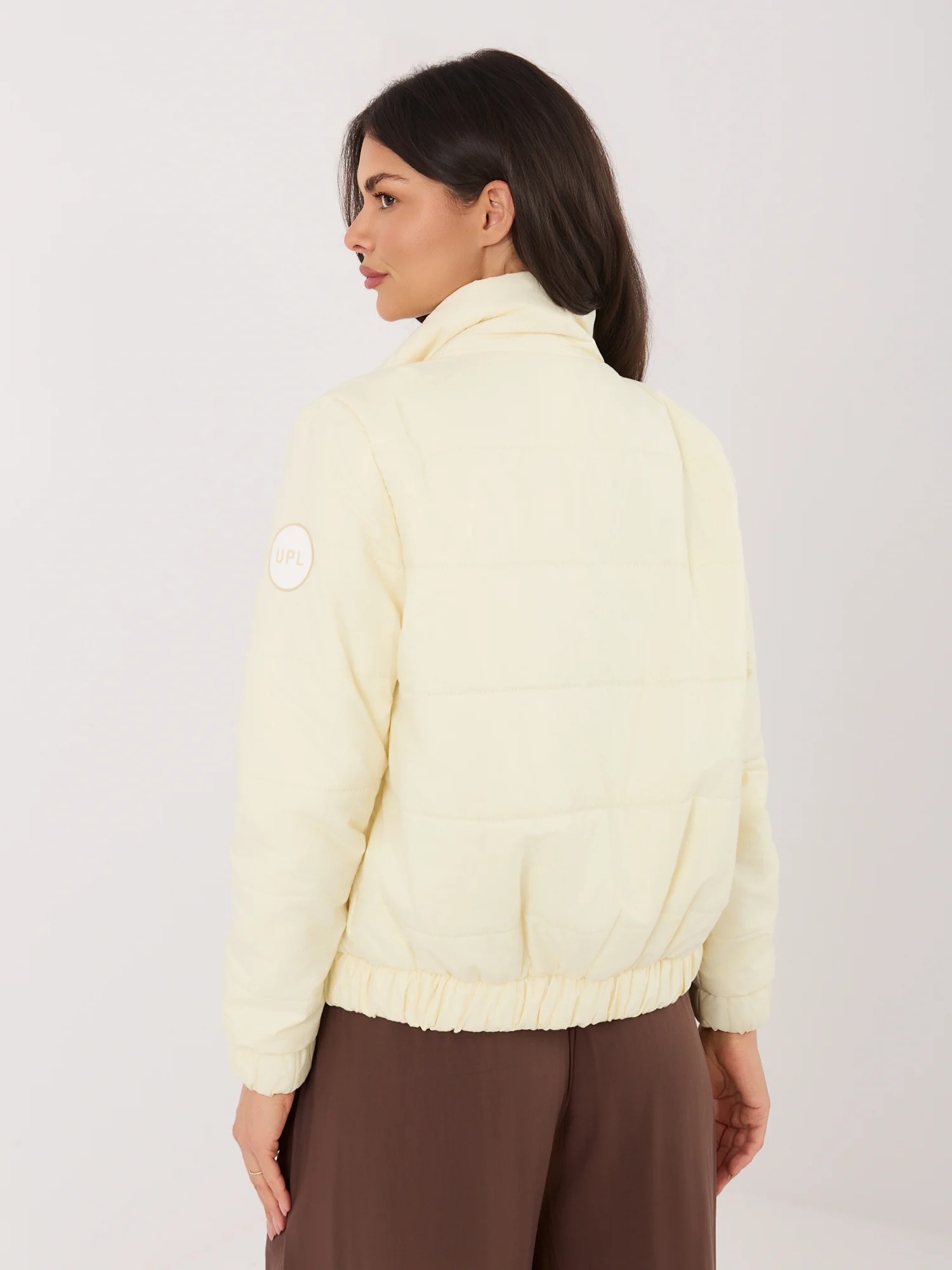 Jacheta Dama Guler inalt, Poliester, UPLANDER, Galben de Vara - imagine 3